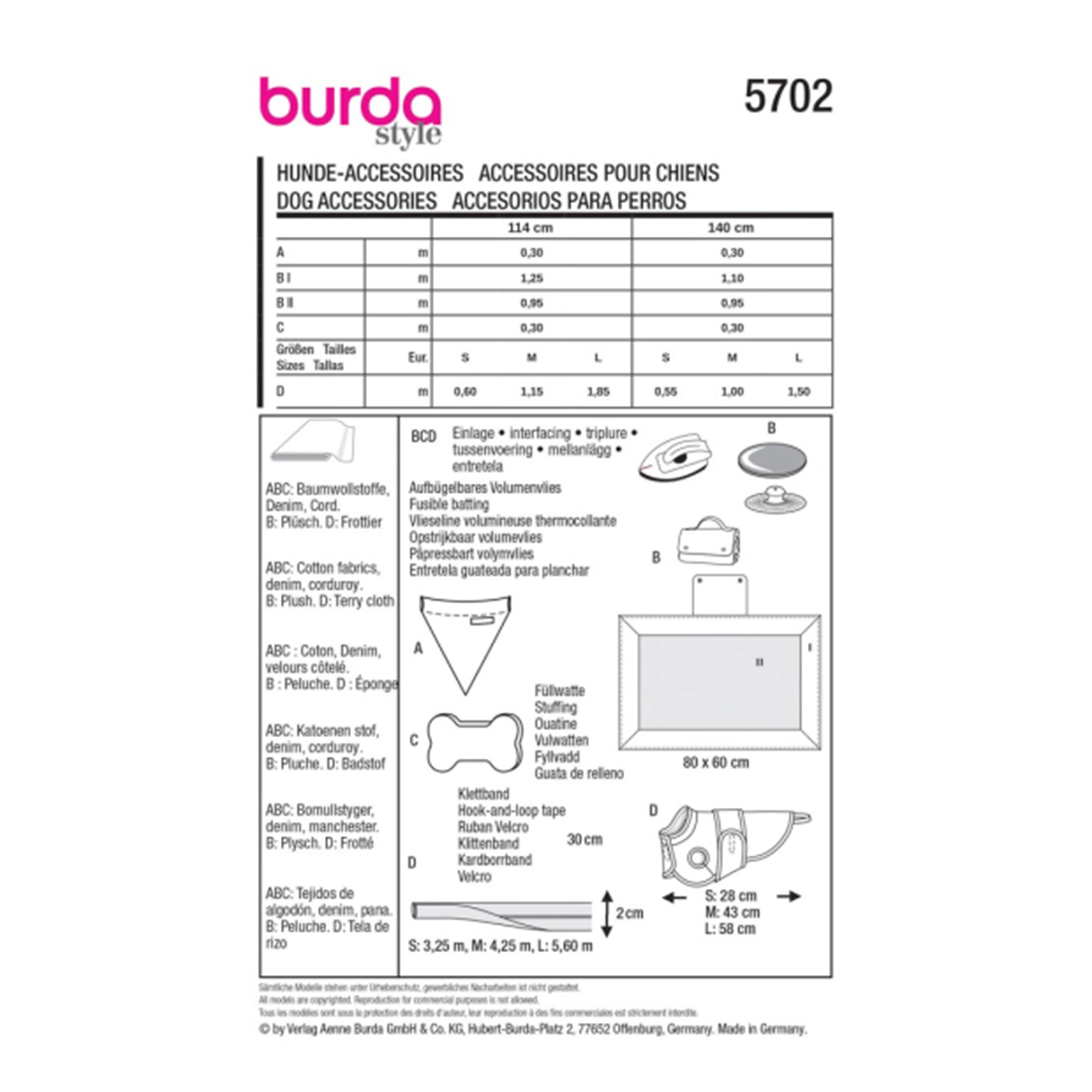Cartamodello Burda Easy Accessori per Cani Image