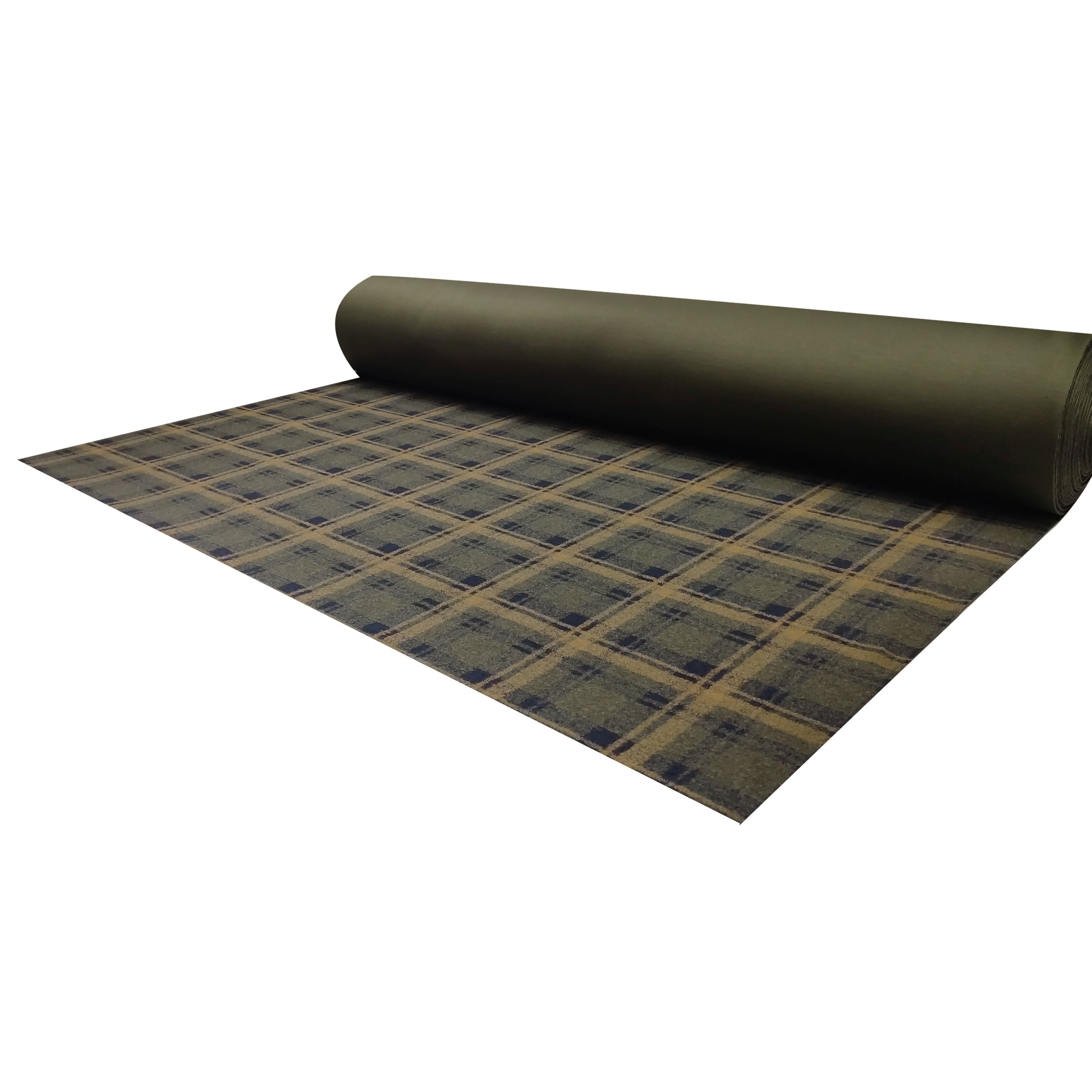 Neoprene Double Tartan Verde Senape e Tinta Unita Militare