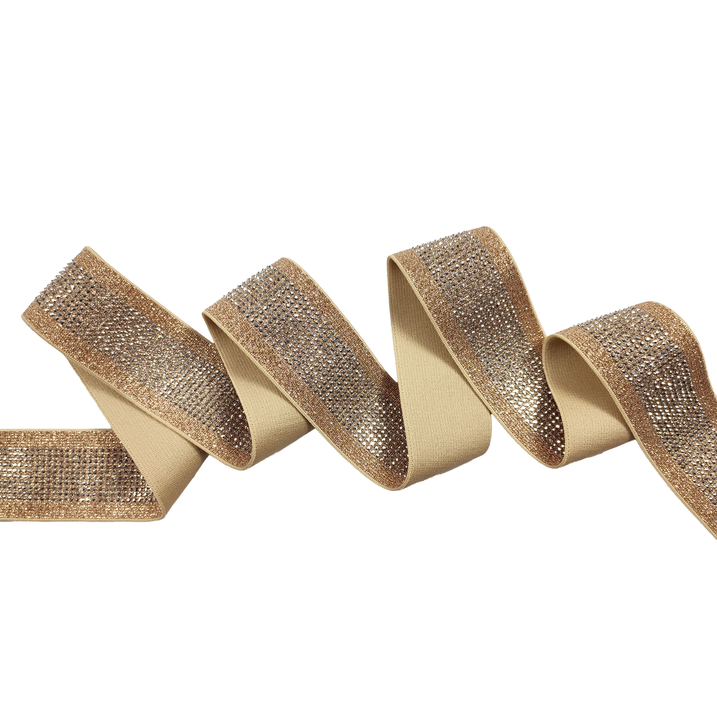 Elastico Oro con Strass Lurex