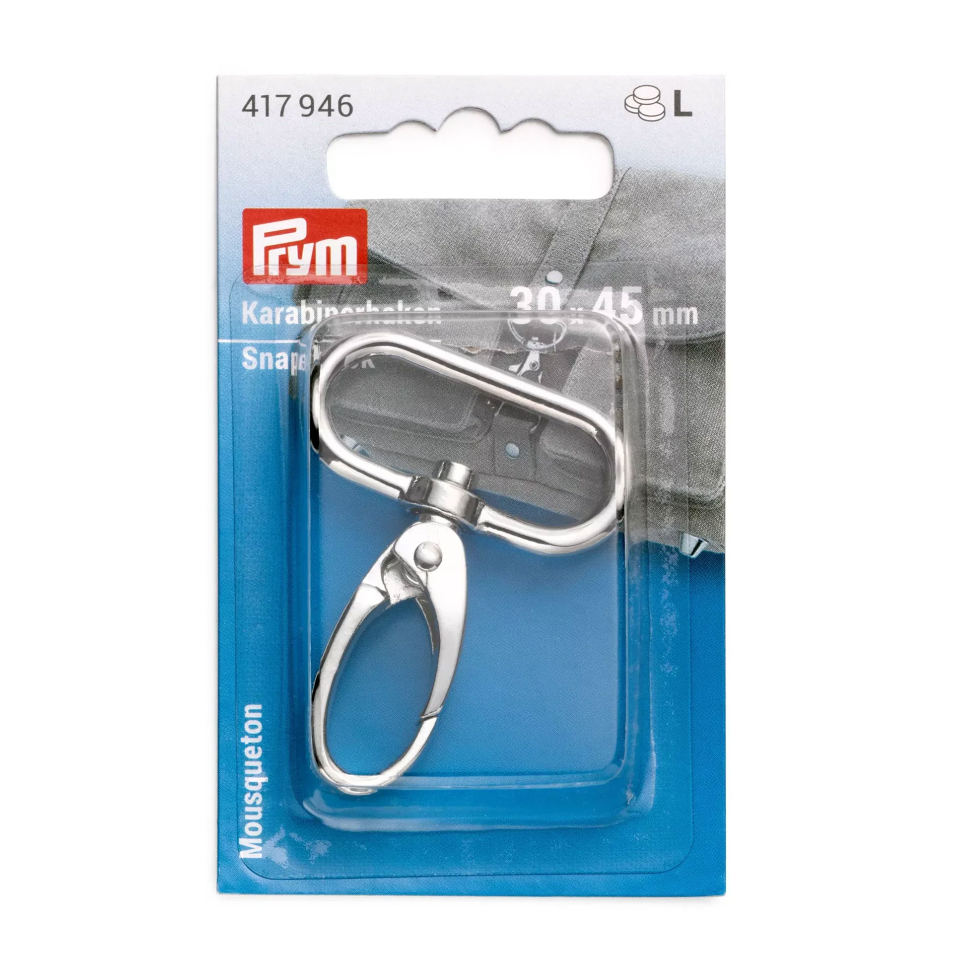 Gancio con Moschettone Argento Prym 30x45 mm Image