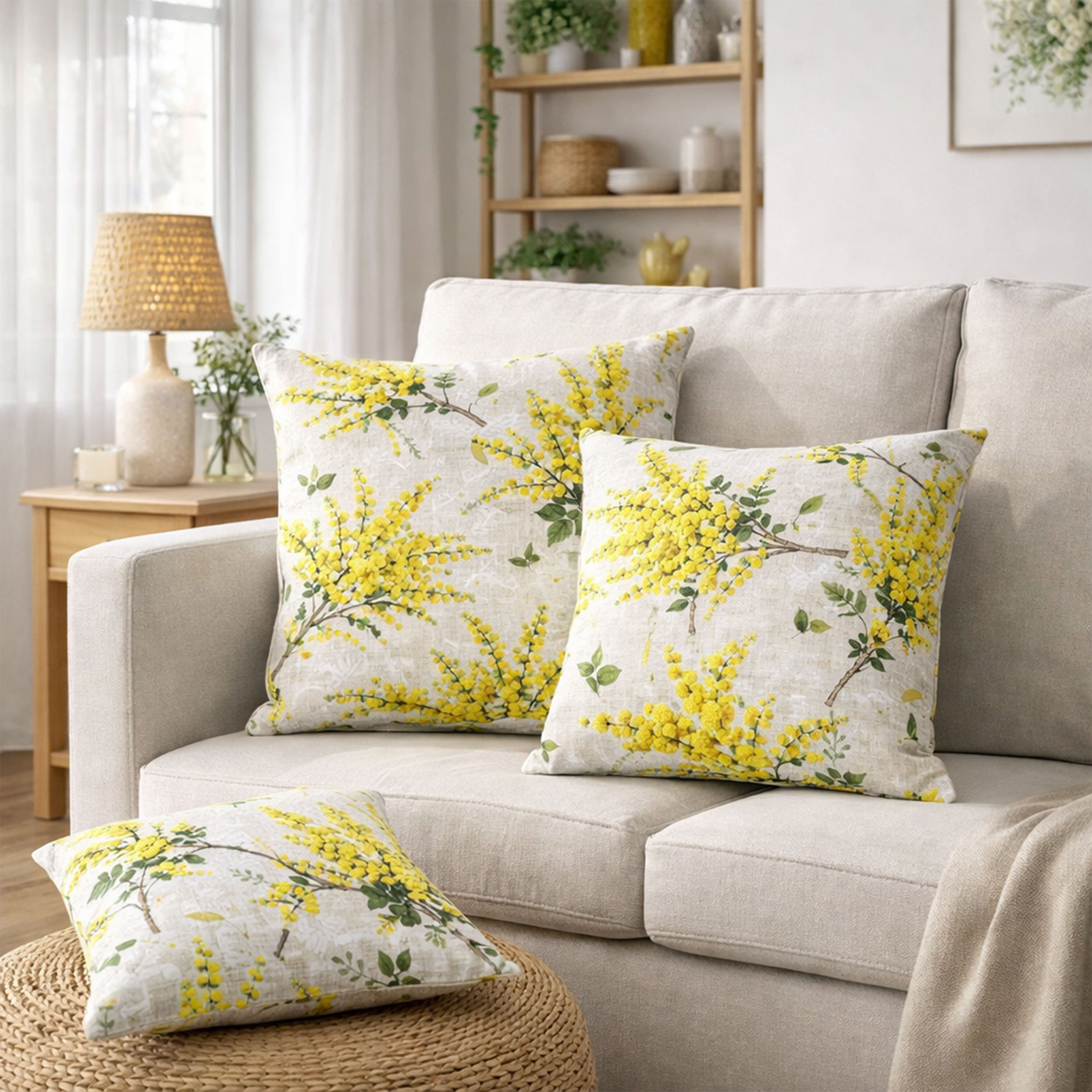 Panama Mimose Sfondo Ecrù Image