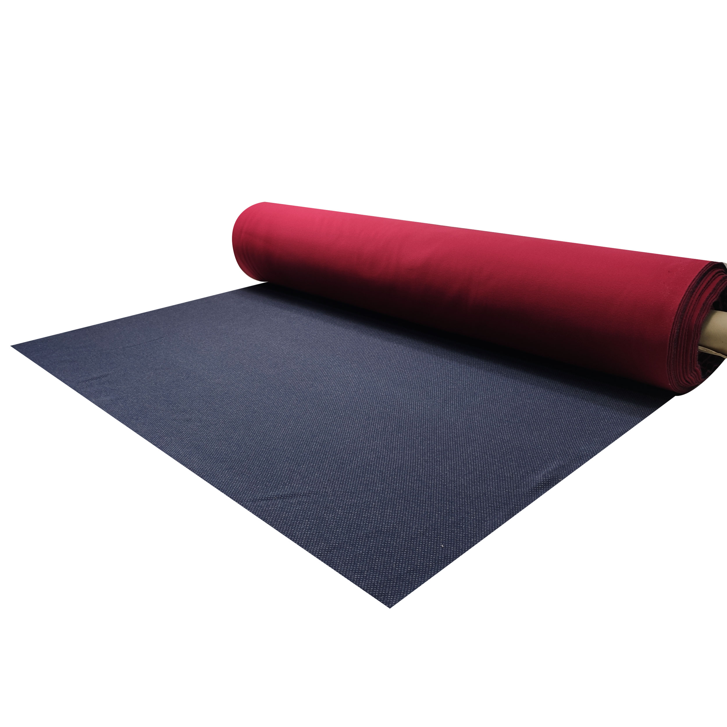 Neoprene Accoppiato Lana Microfantasia e Pile Rosso