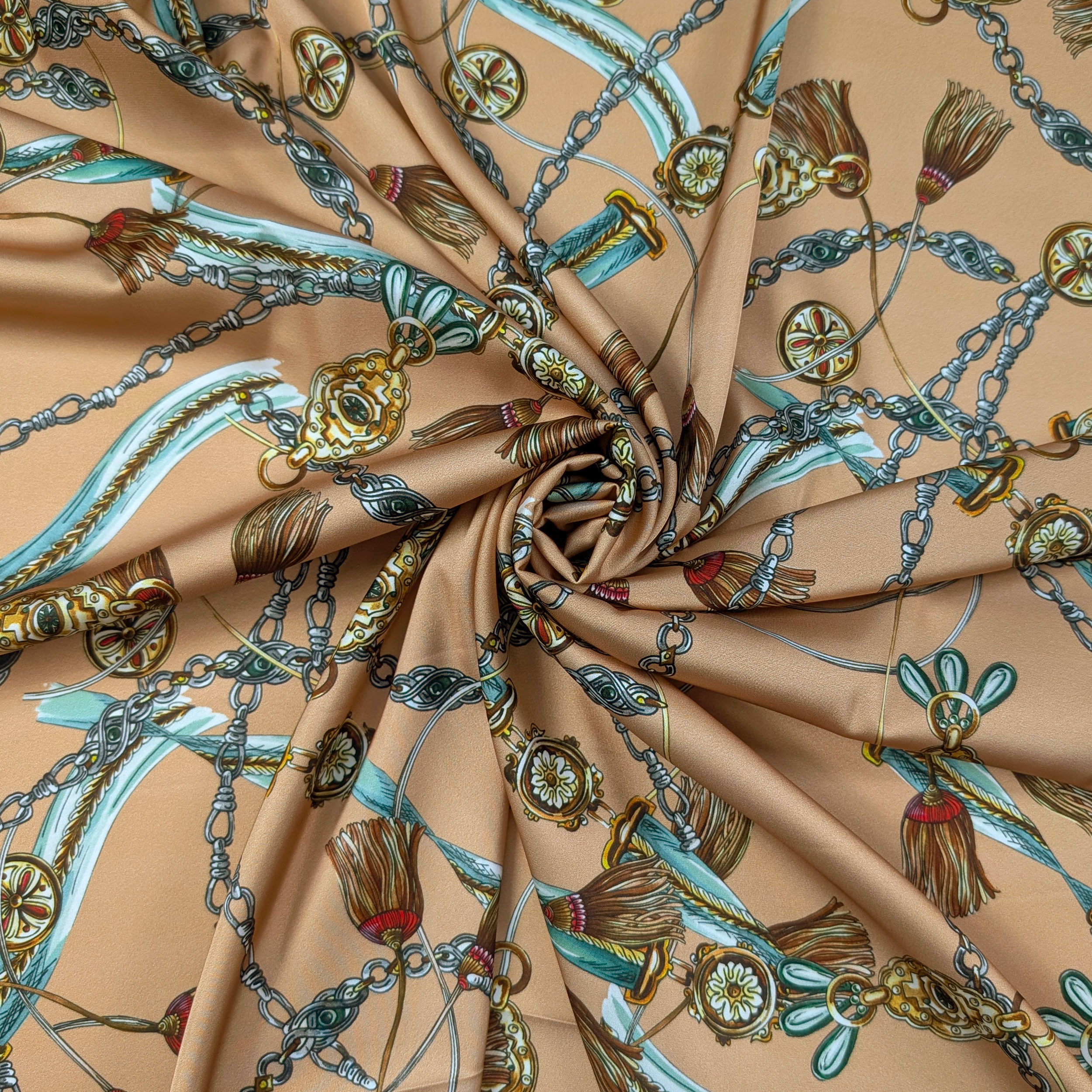 Raso Setato Alta Moda Beige con Catene Image