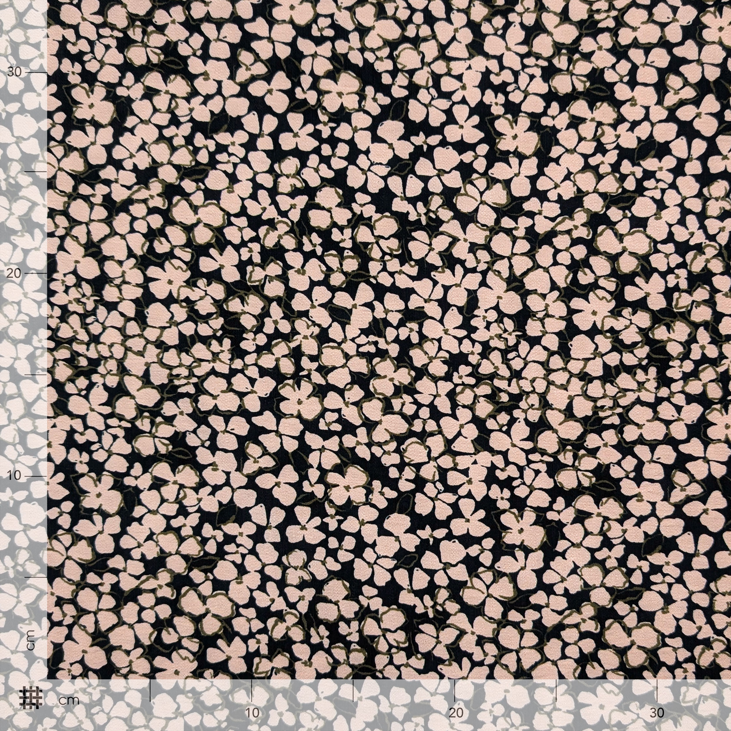 Viscosa Fiorellini Cipria Sfondo Nero Image