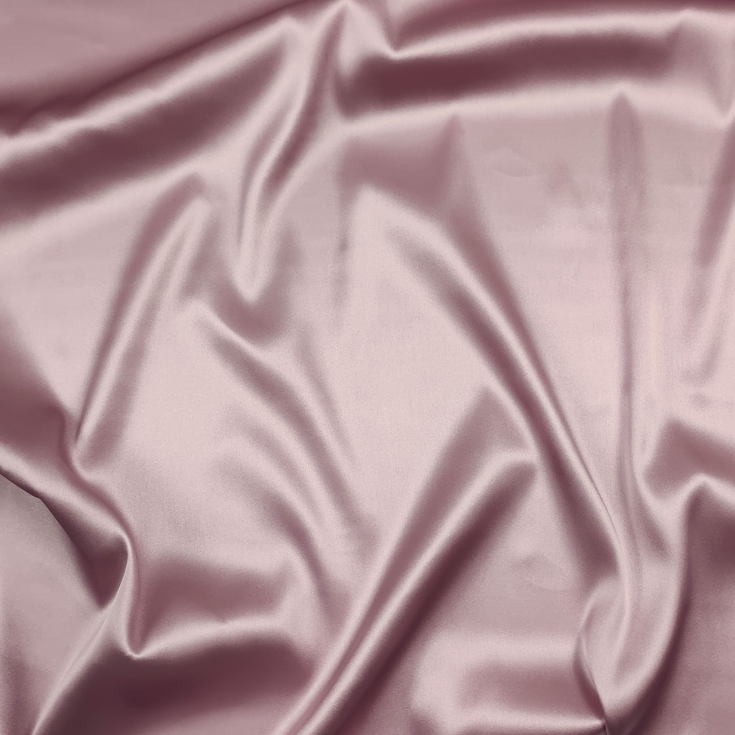Tessuto Raso di Seta Elasticizzato Rosa Antico