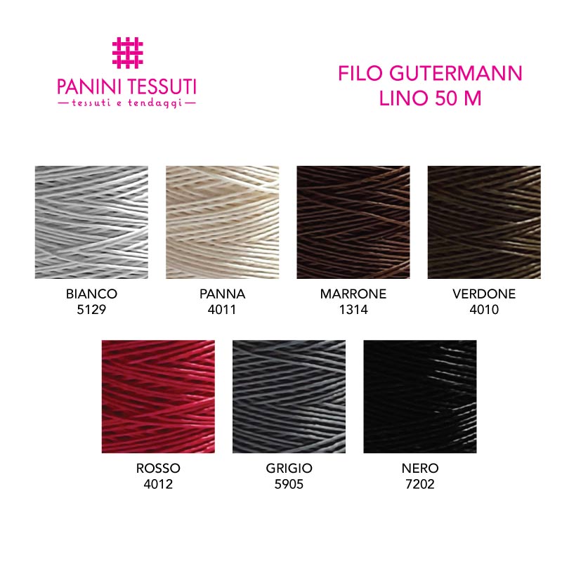 Filo Gutermann Lino 50 m Cartella Colore