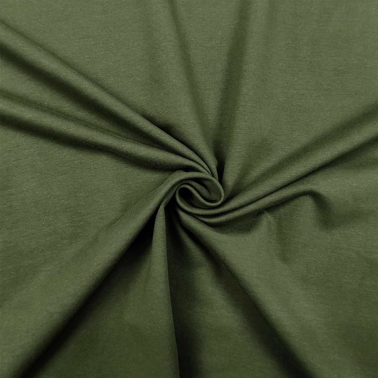 felpina bielastica in cotone invernale verde scuro