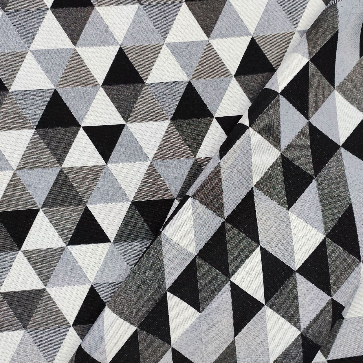Tessuti arredo jacquard rombi grigio nero