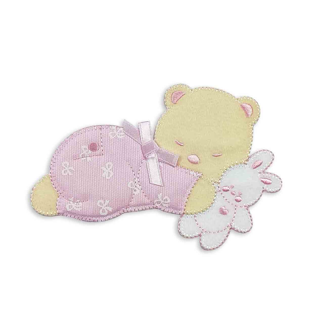 applicazione-termoadesiva-orsetto-e-coniglio-di-peluche-rosa 2