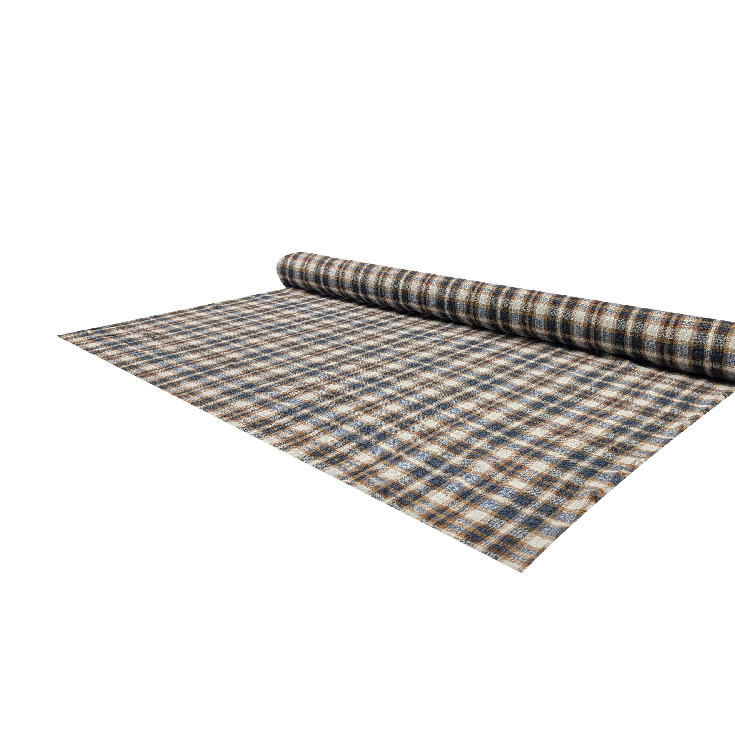 Tweed Tartan Beige e Blu Image