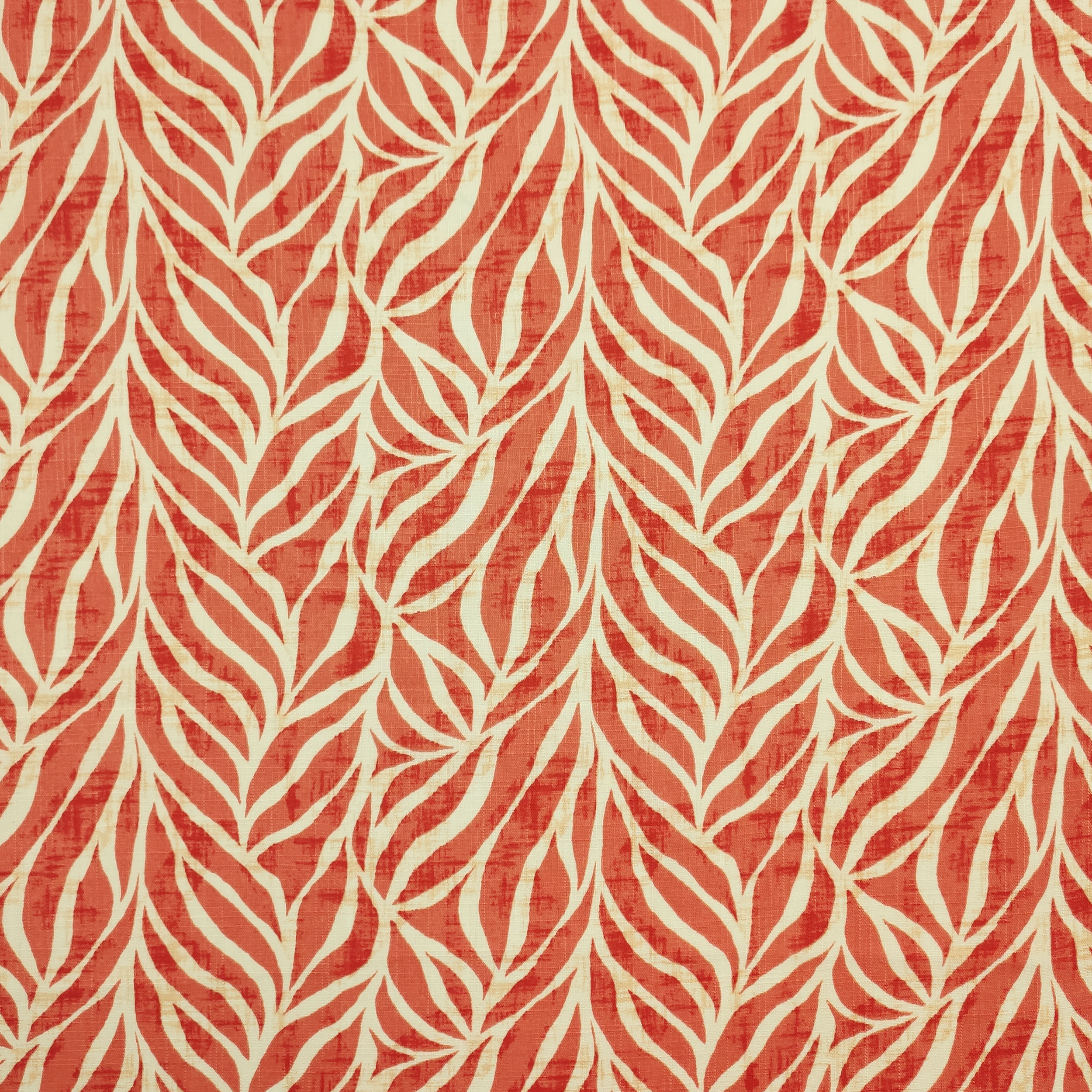 Cotone Viscosa Foglie Sfondo Arancio