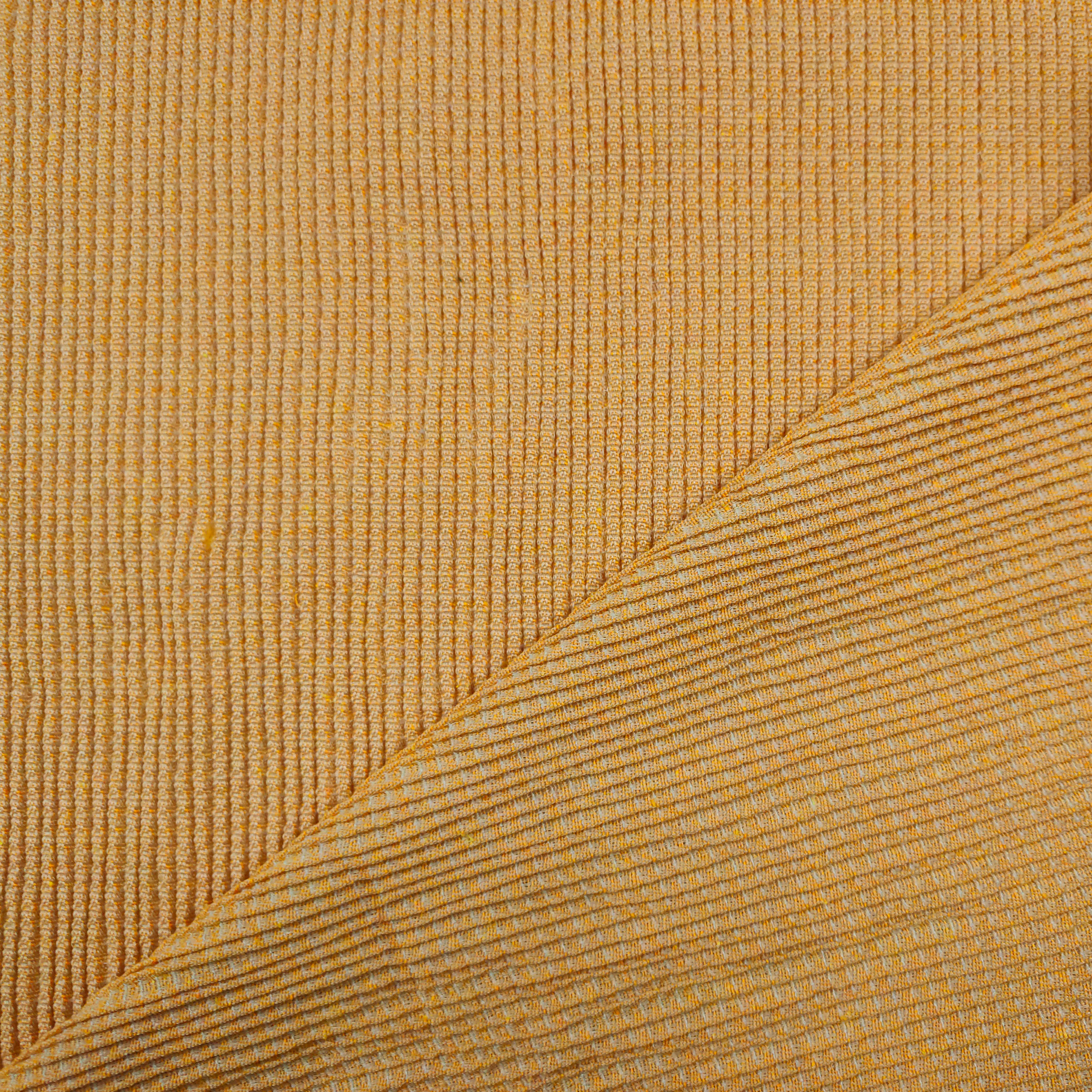 Tessuto Copridivano Elastico Costina Goffrata Senape Image