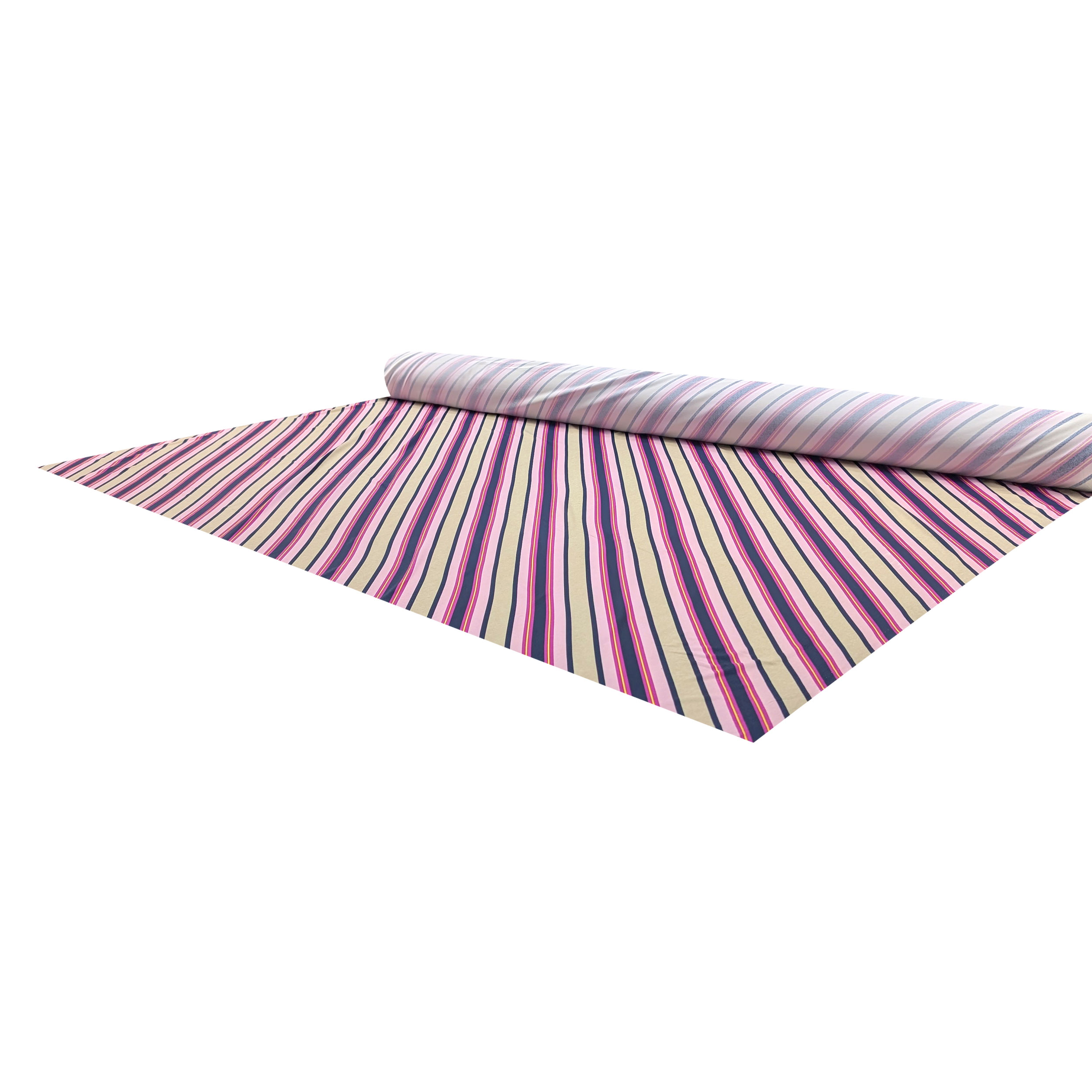 Maglina Bielastica Righe Diagonali Blu e Rosa Image