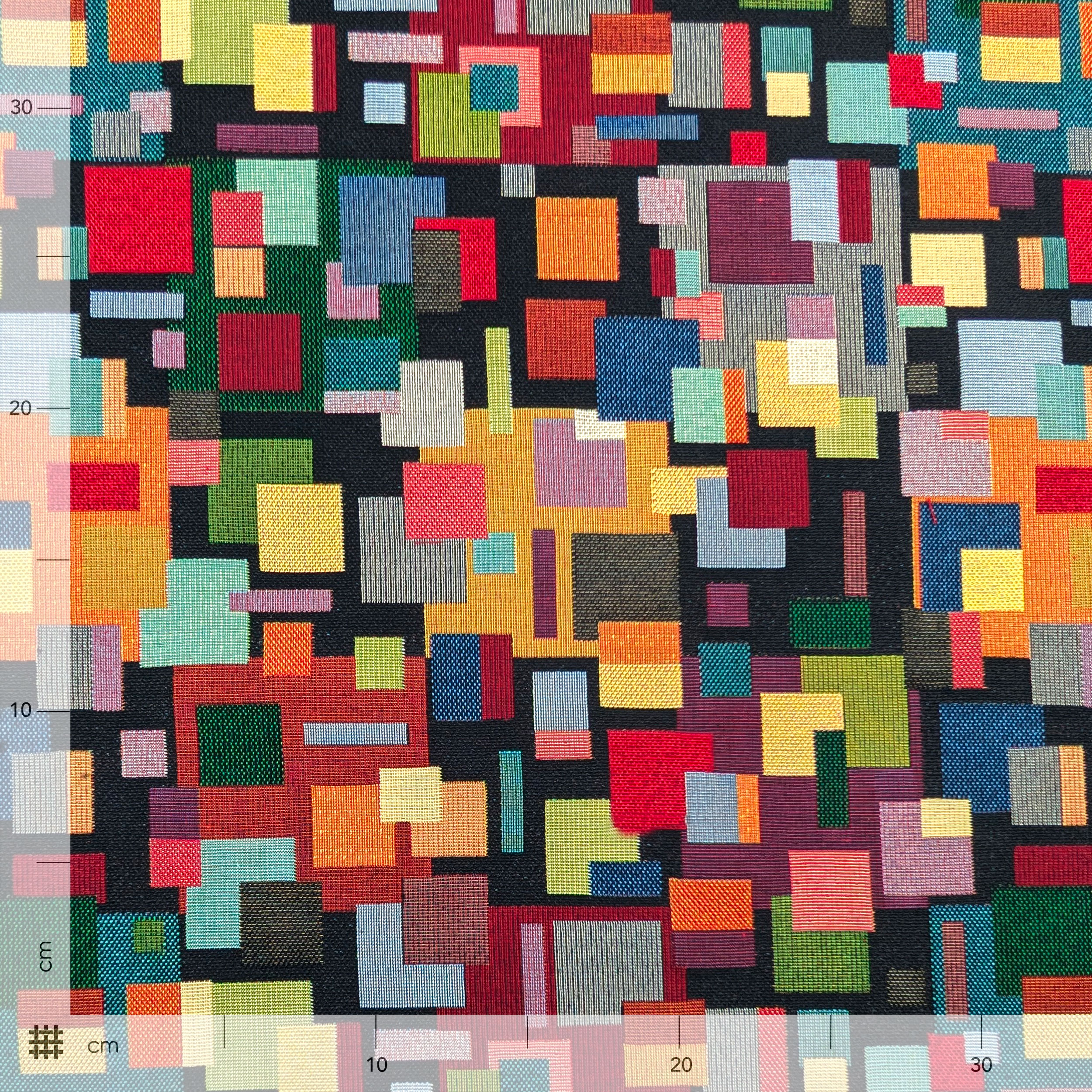 Tessuto Gobelin Fantasia Geometrie Colorate Image