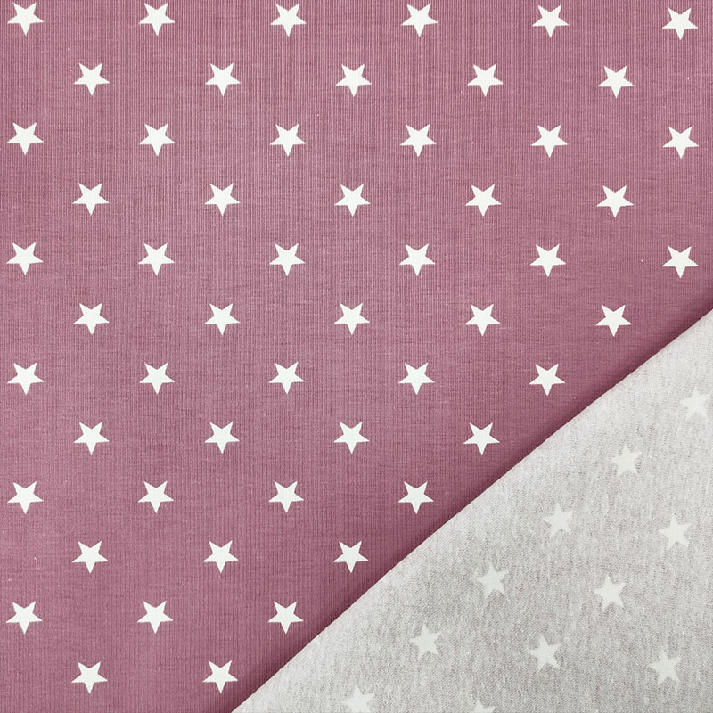 Tessuto Jersey Stelline Rosa