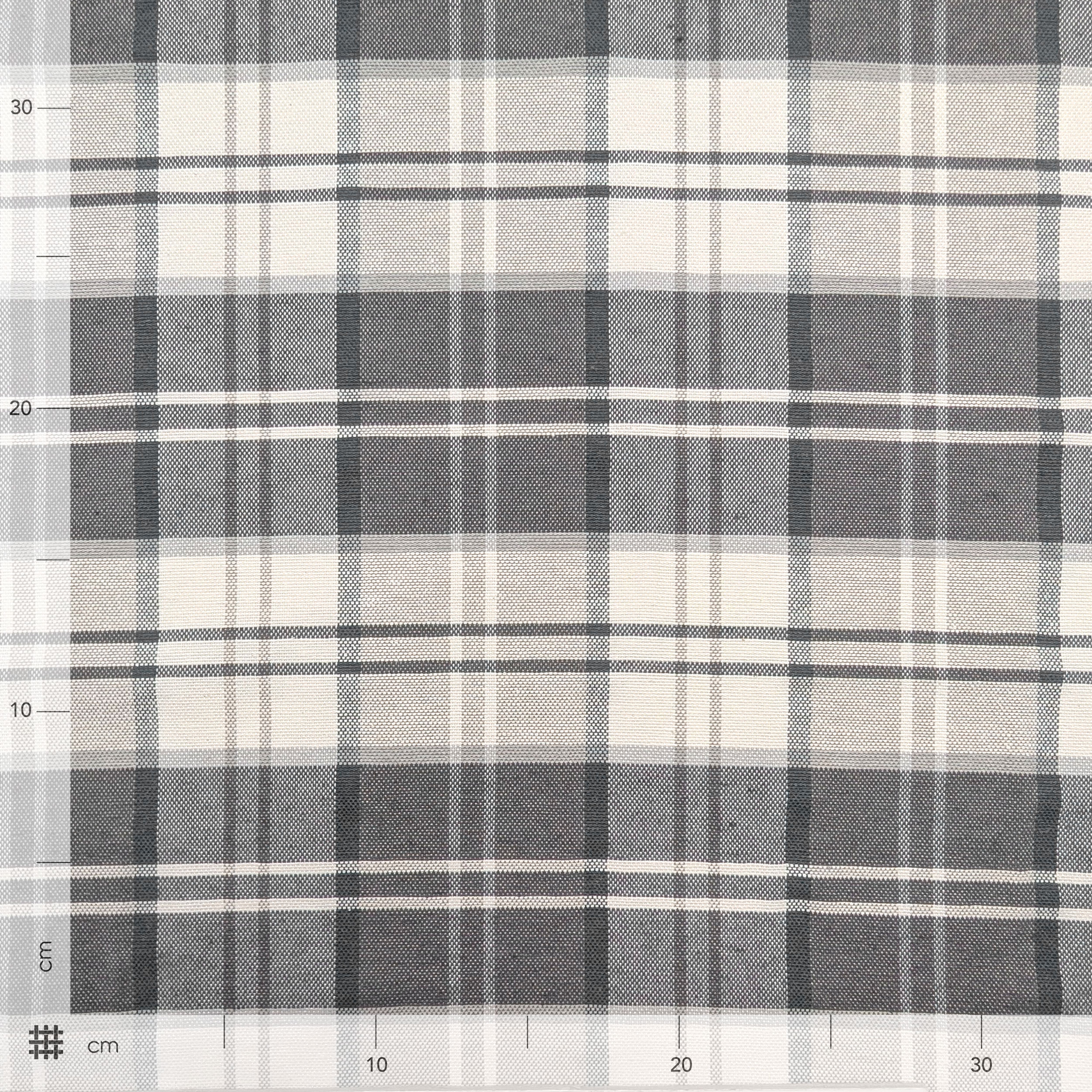 Tessuto Tinto In Filo Tartan Grigio Image