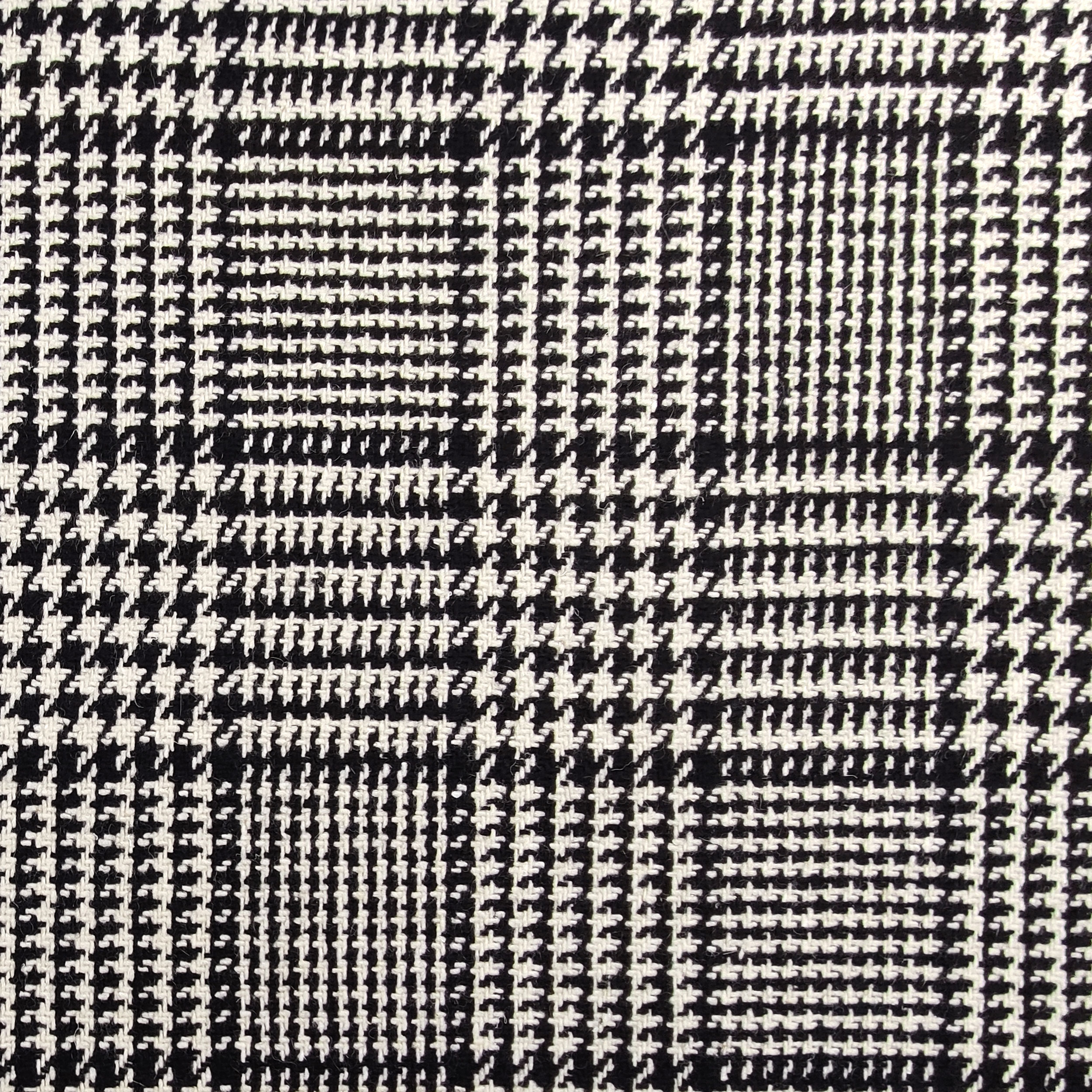 Tartan Misto Cotone Pied de Poule Nero e Bianco