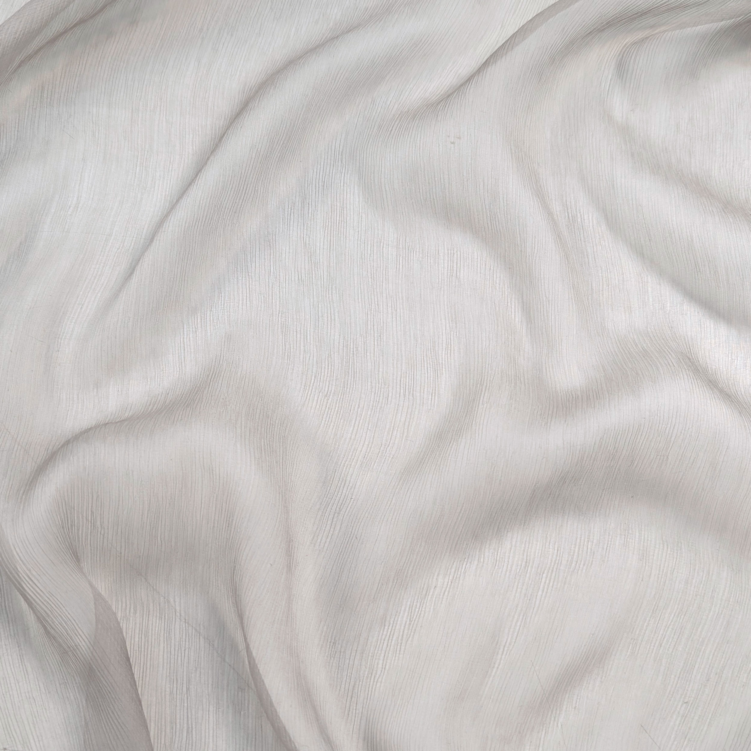 Chiffon 100% Seta Plissé Grigio Image