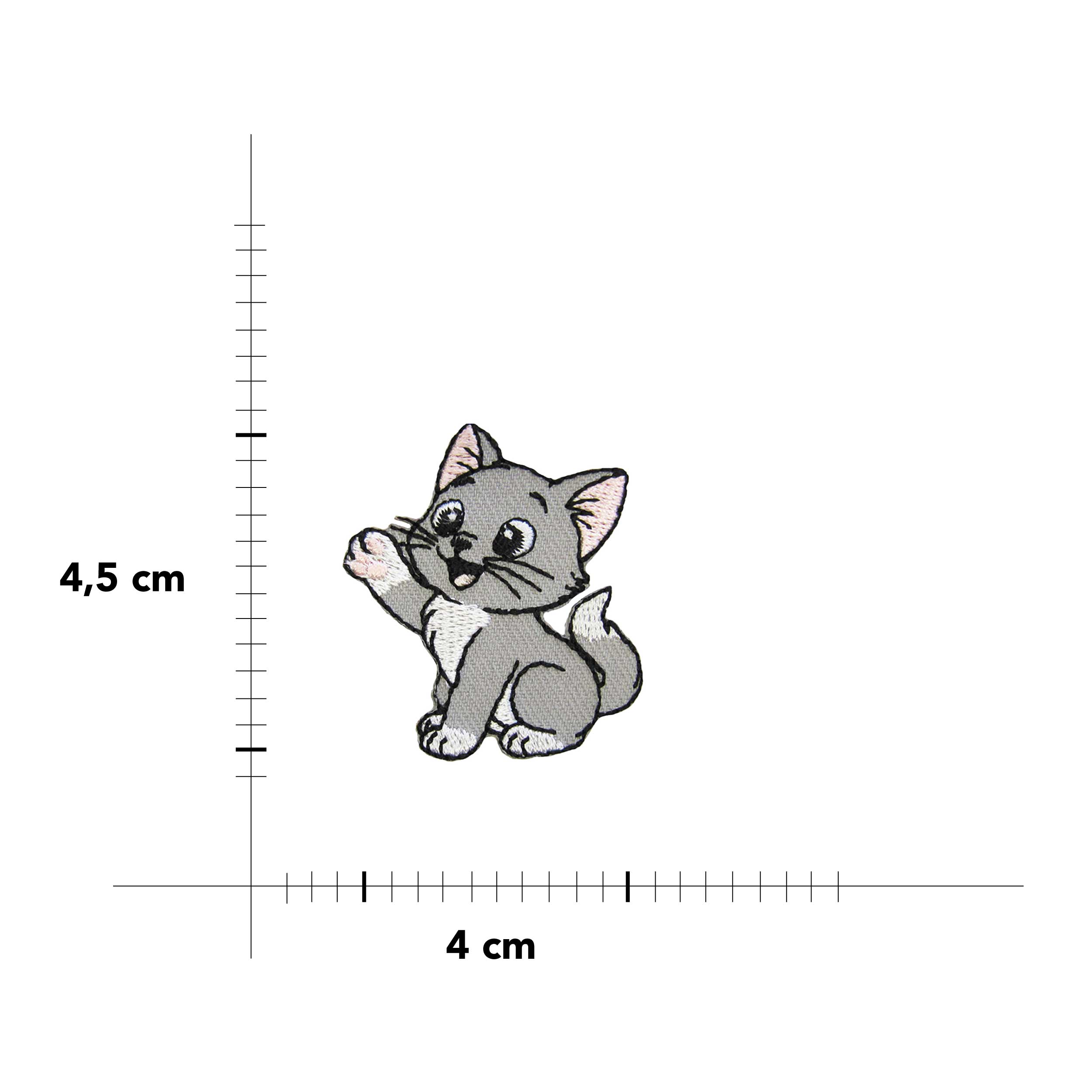 Applicazione Termoadesiva Gattino Grigio Image