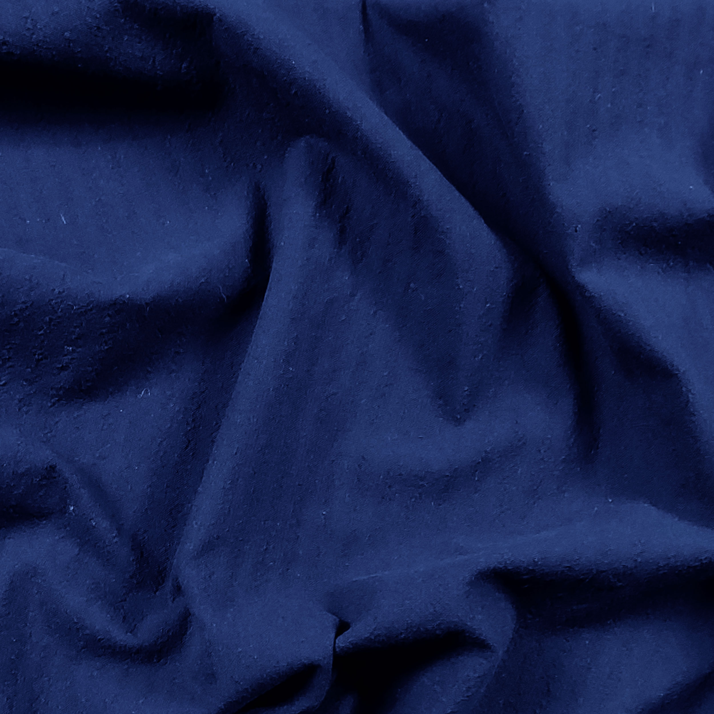 Tessuto Misto Cotone Tinta Unita Blu