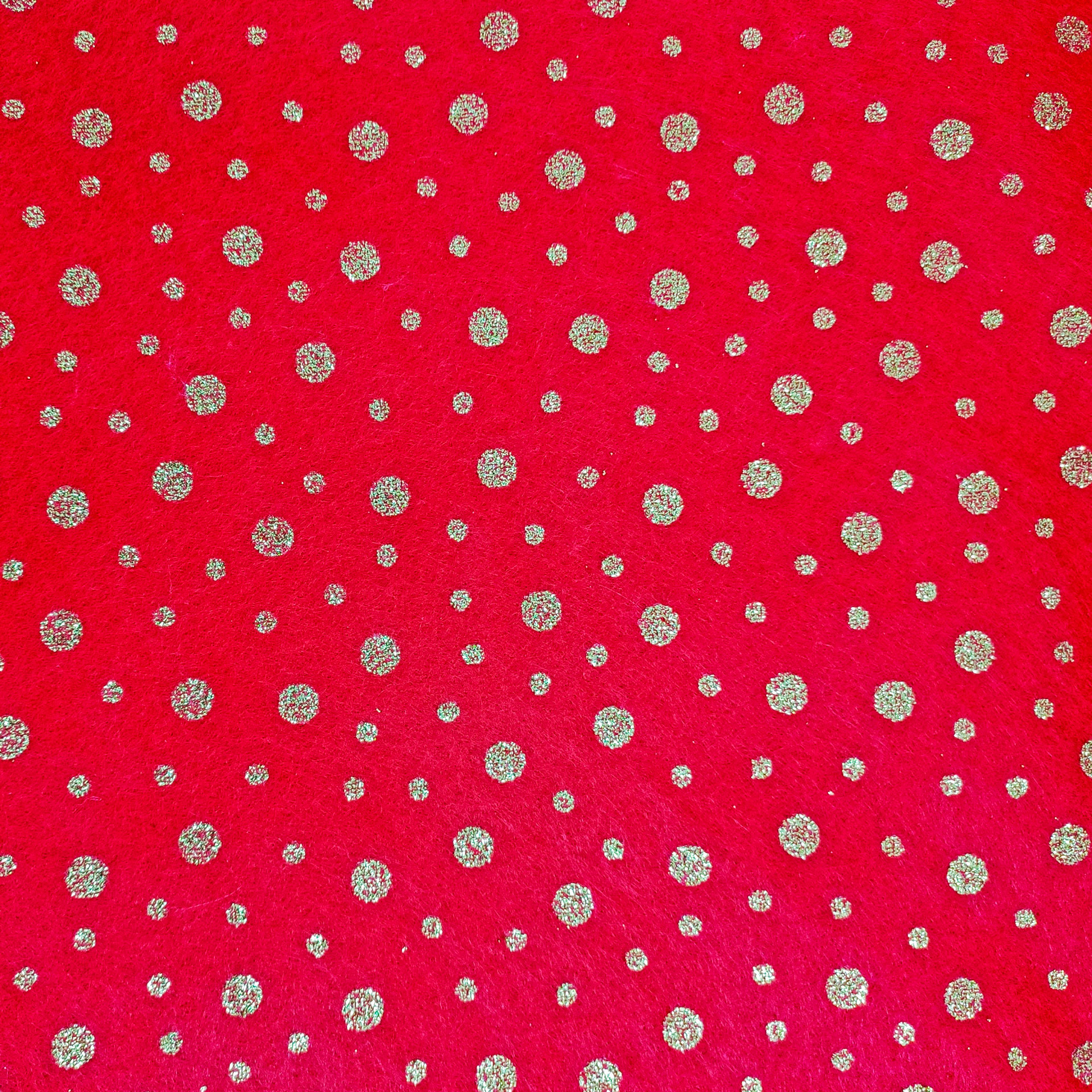 Pannolenci pois lurex rosso fantasia