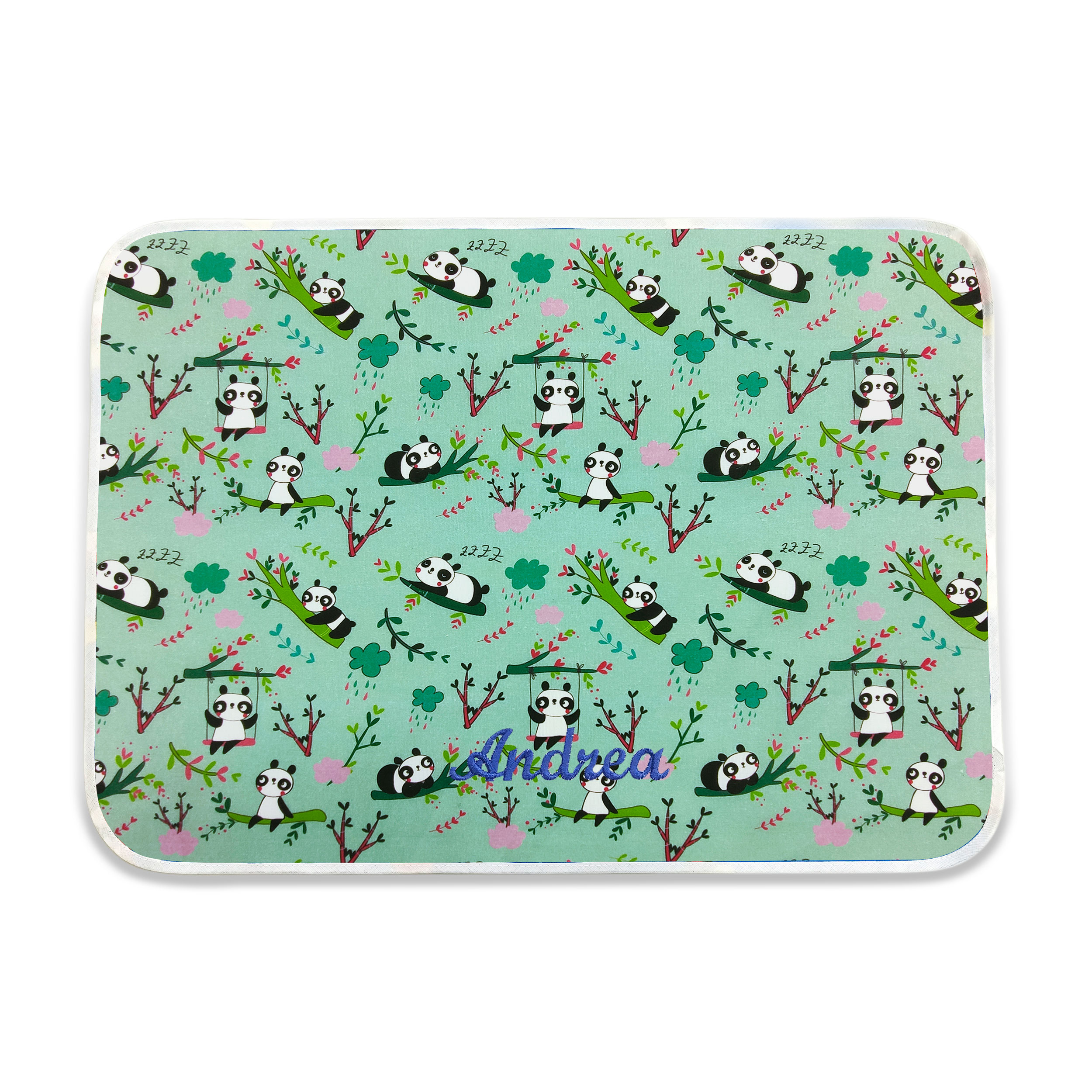 Tovaglietta Panda Sfondo Verde Menta