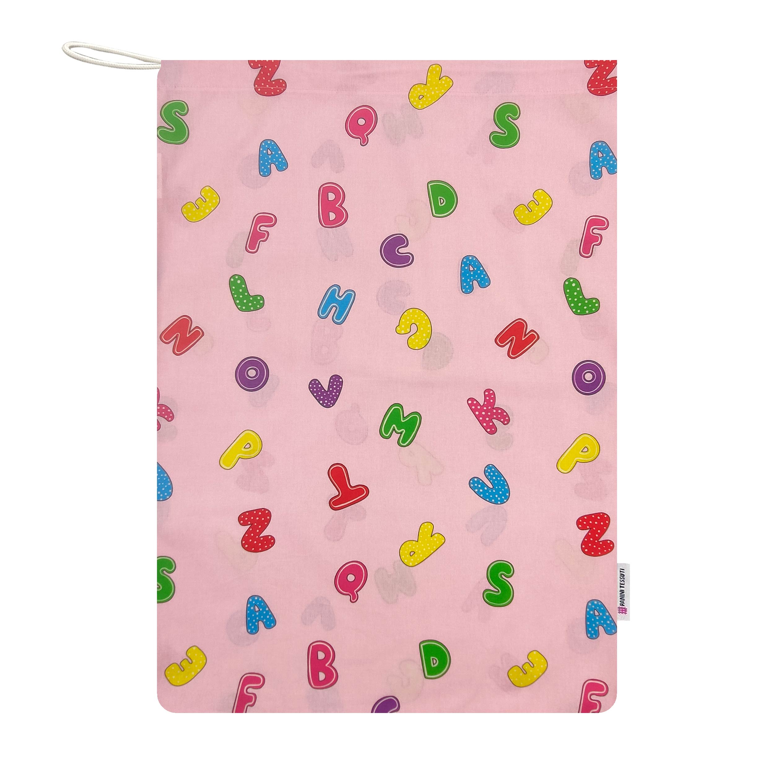 Sacchetto Asilo Alfabeto Sfondo Rosa