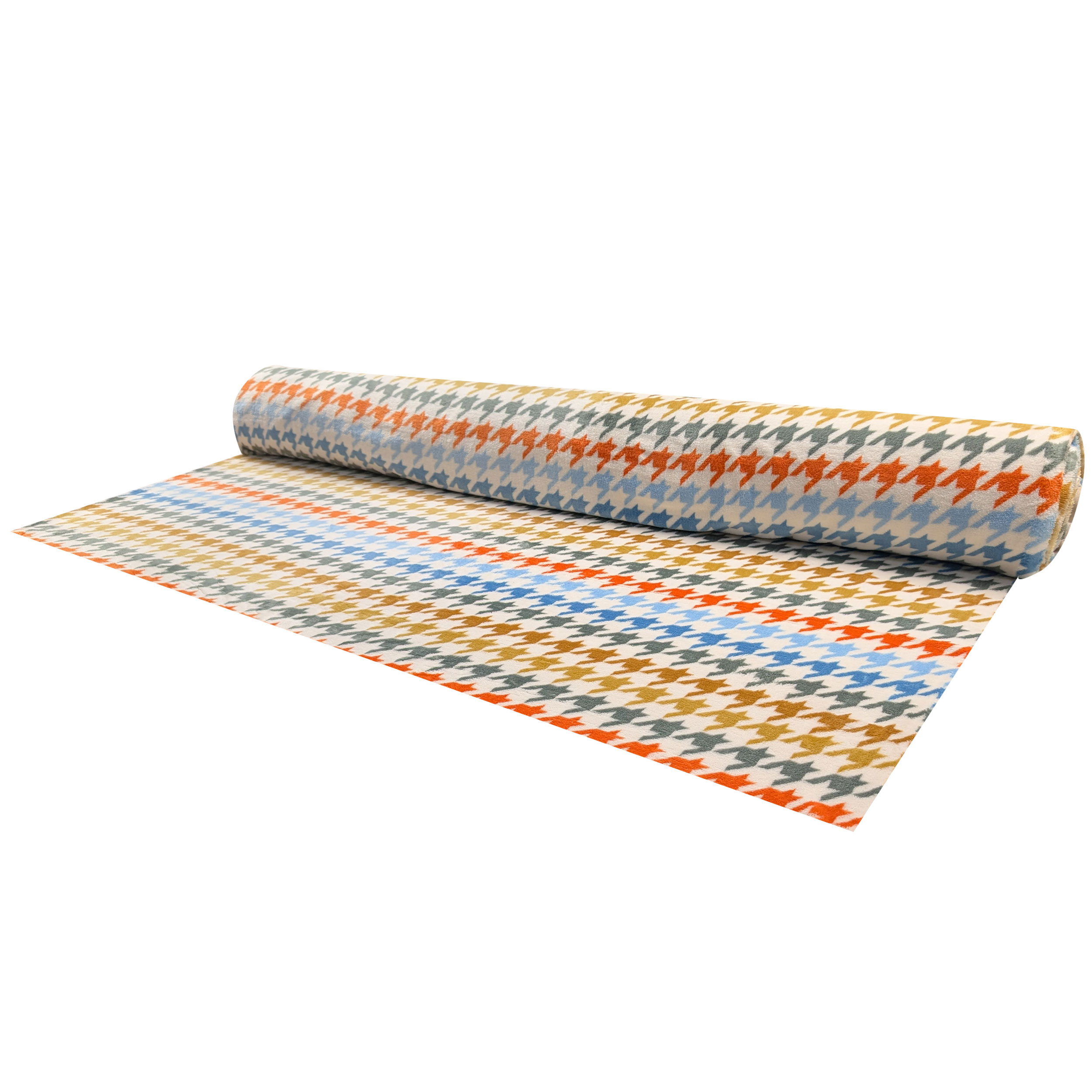 Pile Mano Cachemire Pied De Poule Colorato Image