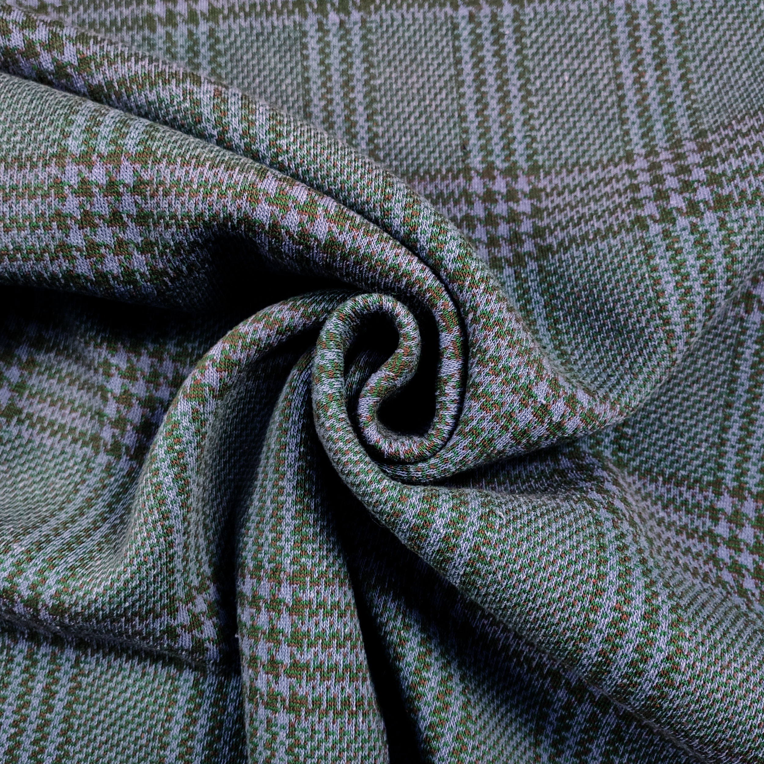 Tartan Misto Cotone Double Maglia Bordeaux