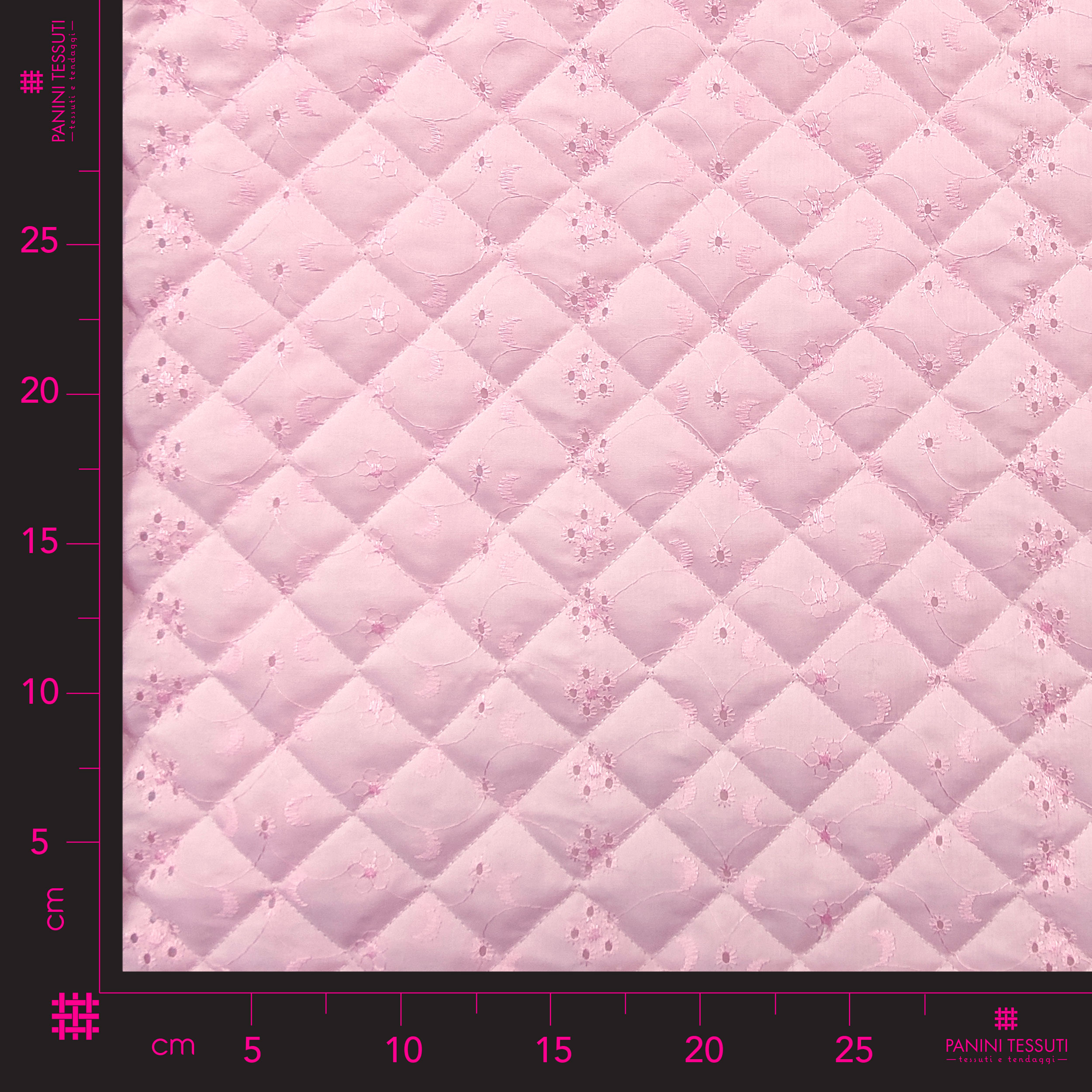 Tessuto Trapunta Sangallo Rosa