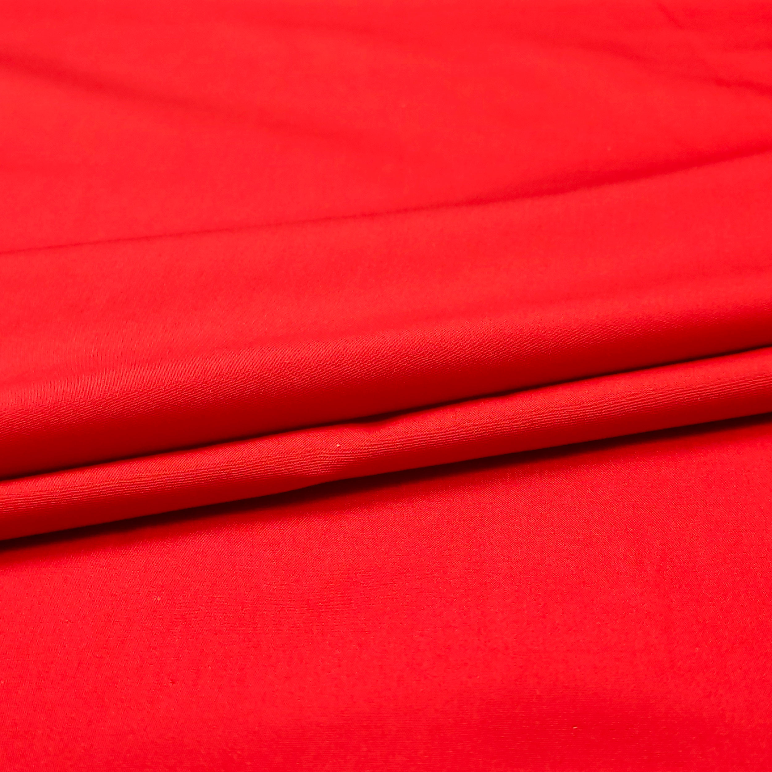 Rasatello Cotone Rosso Doppio Bordo Fiori in Blu Image
