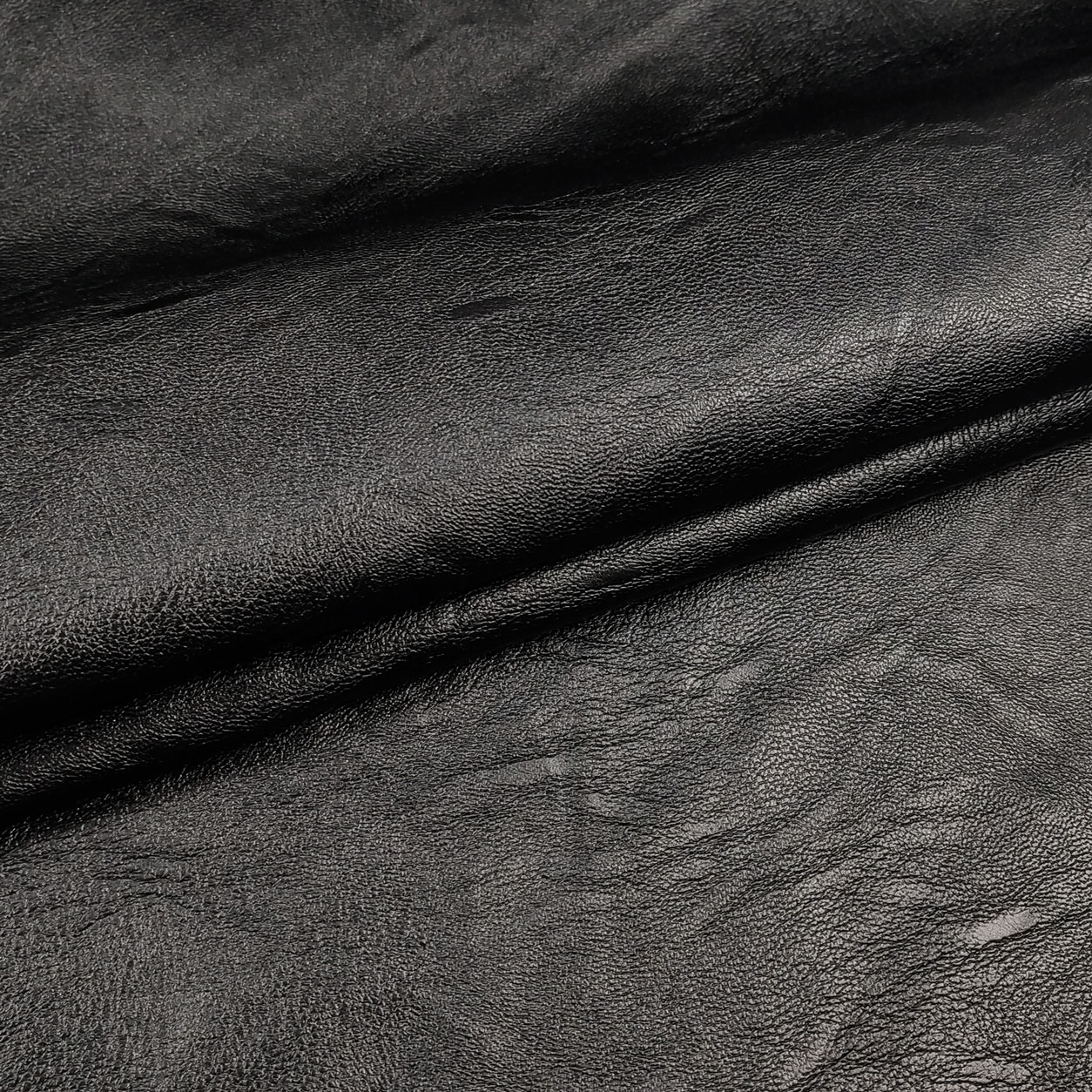 Tessuto Ecopelle Abbigliamento Nero