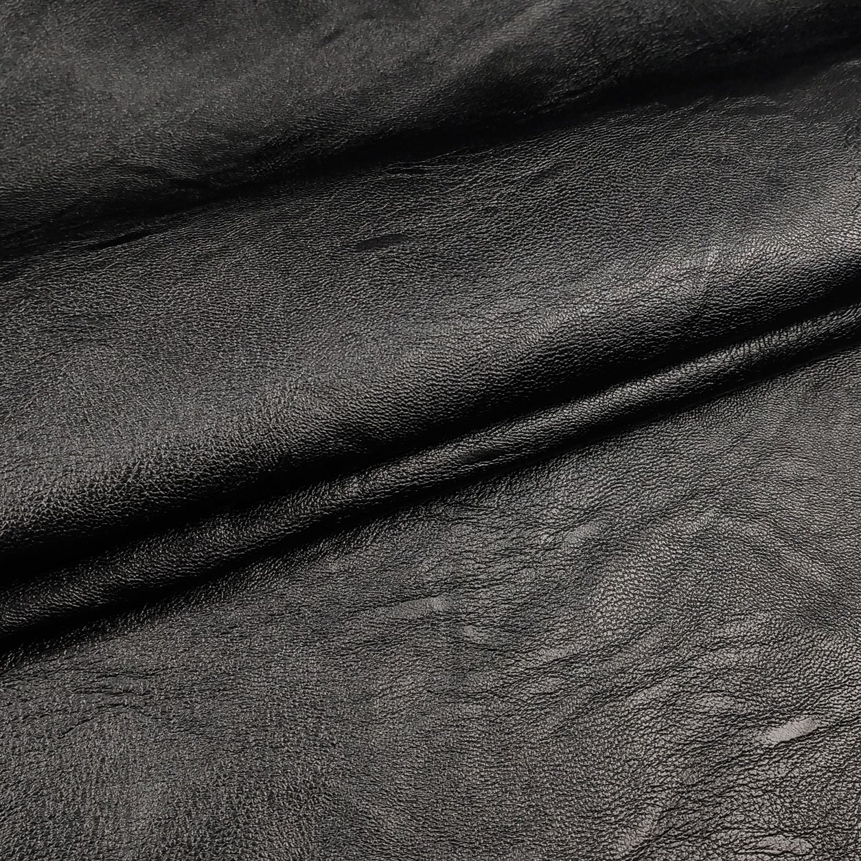 Tessuto Finta Pelle Abbigliamento Nero