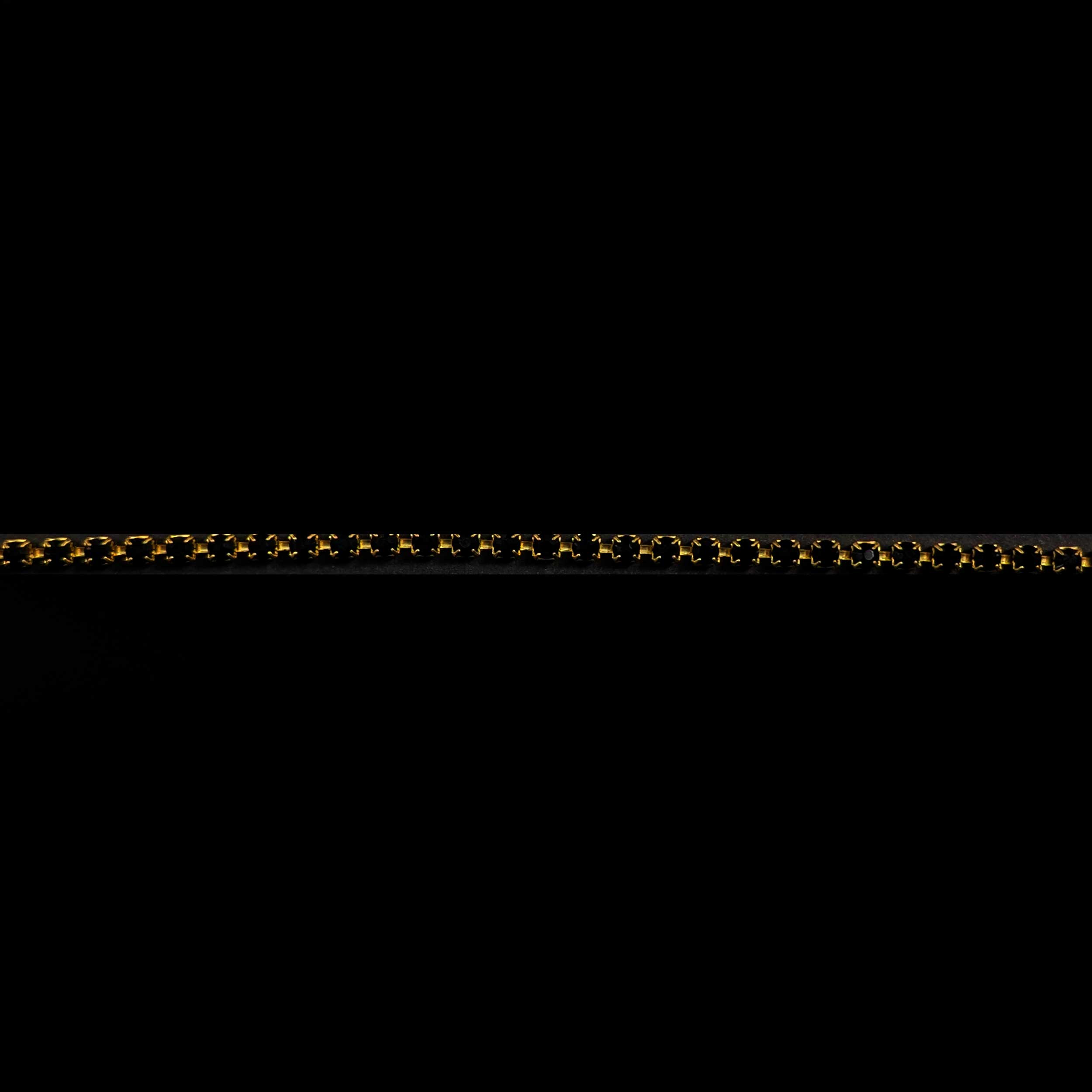 Catena Dorata con Strass Neri Image