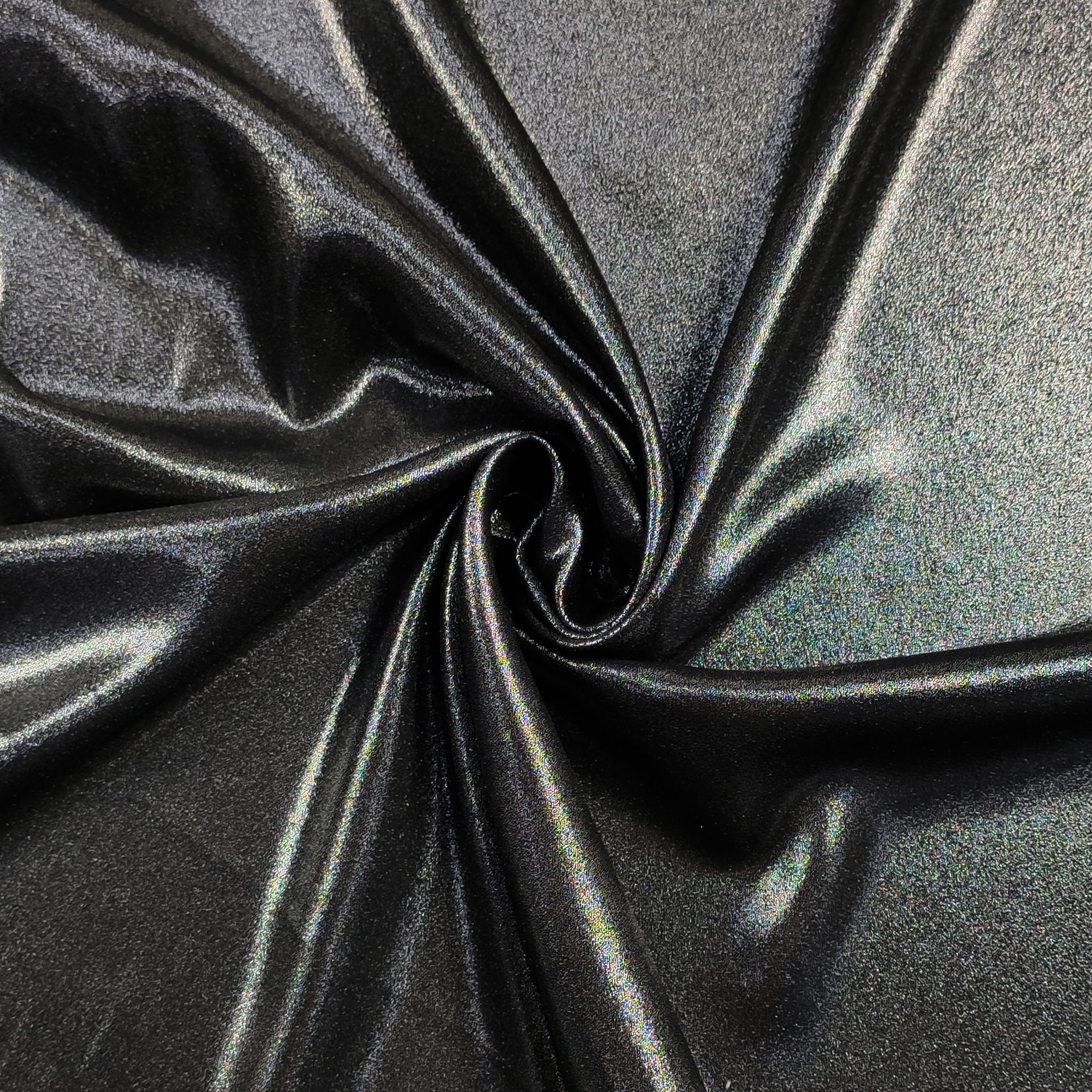 Georgette Laminato Nero