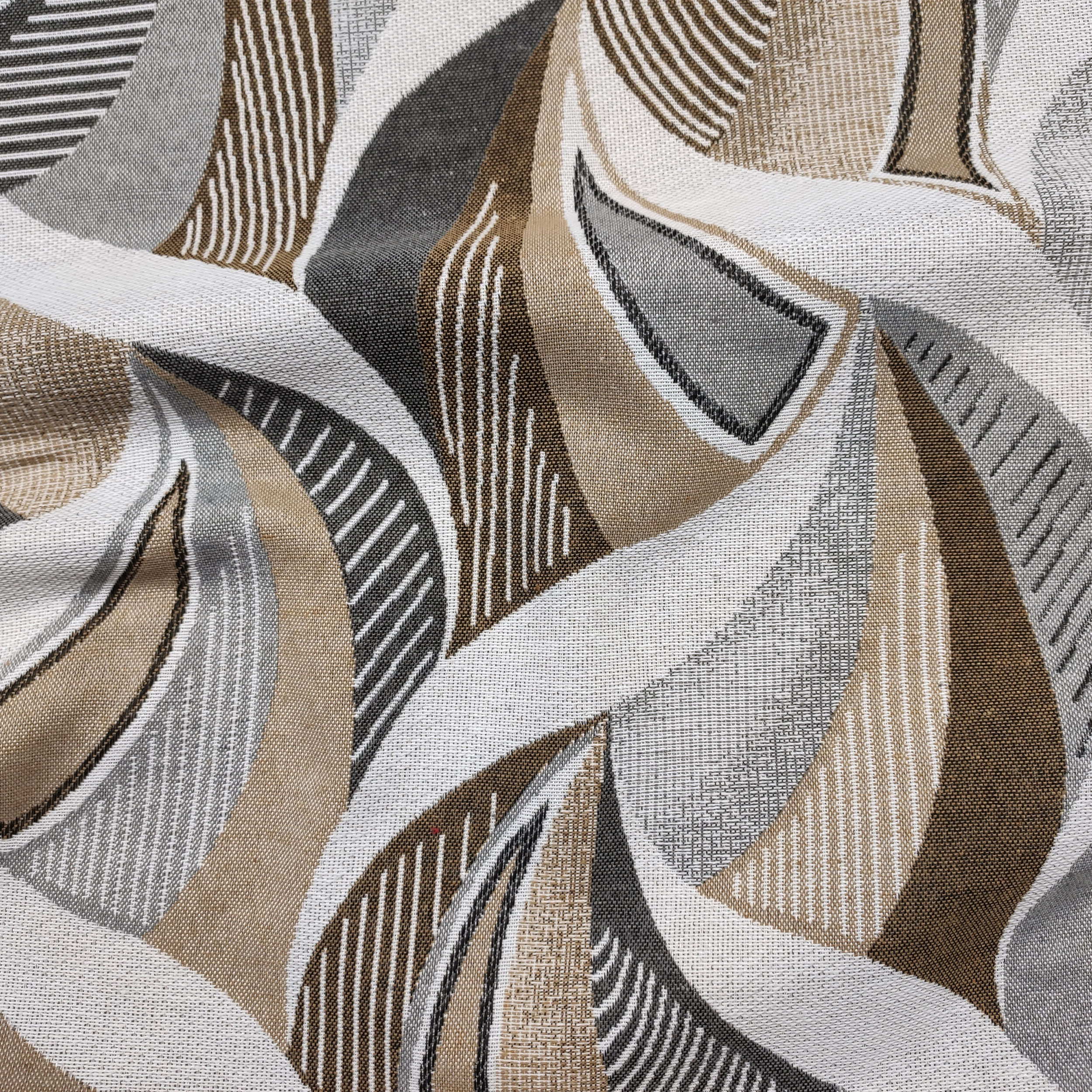 Jacquard Geometrico Beige e Grigio