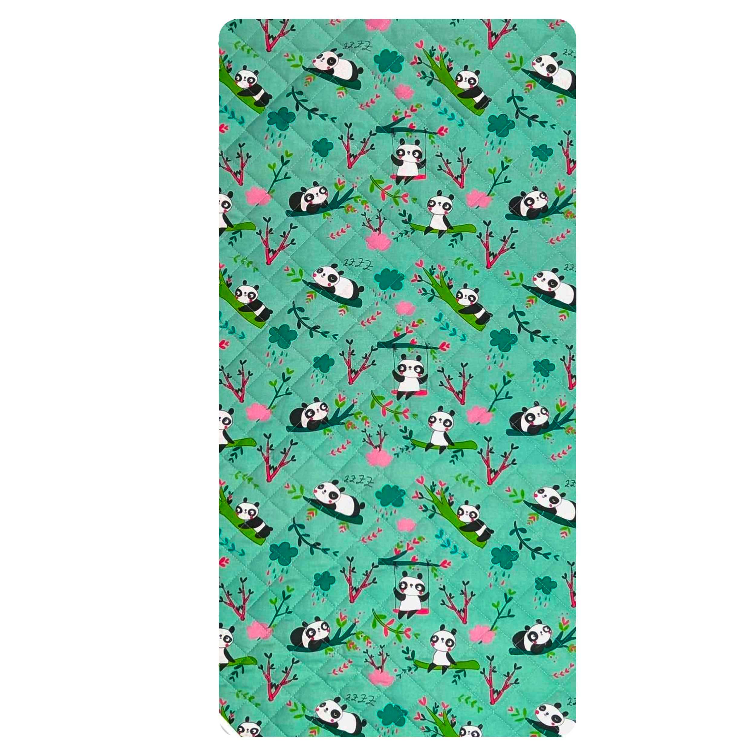 Coperta Panda Sfondo Verde Menta Image
