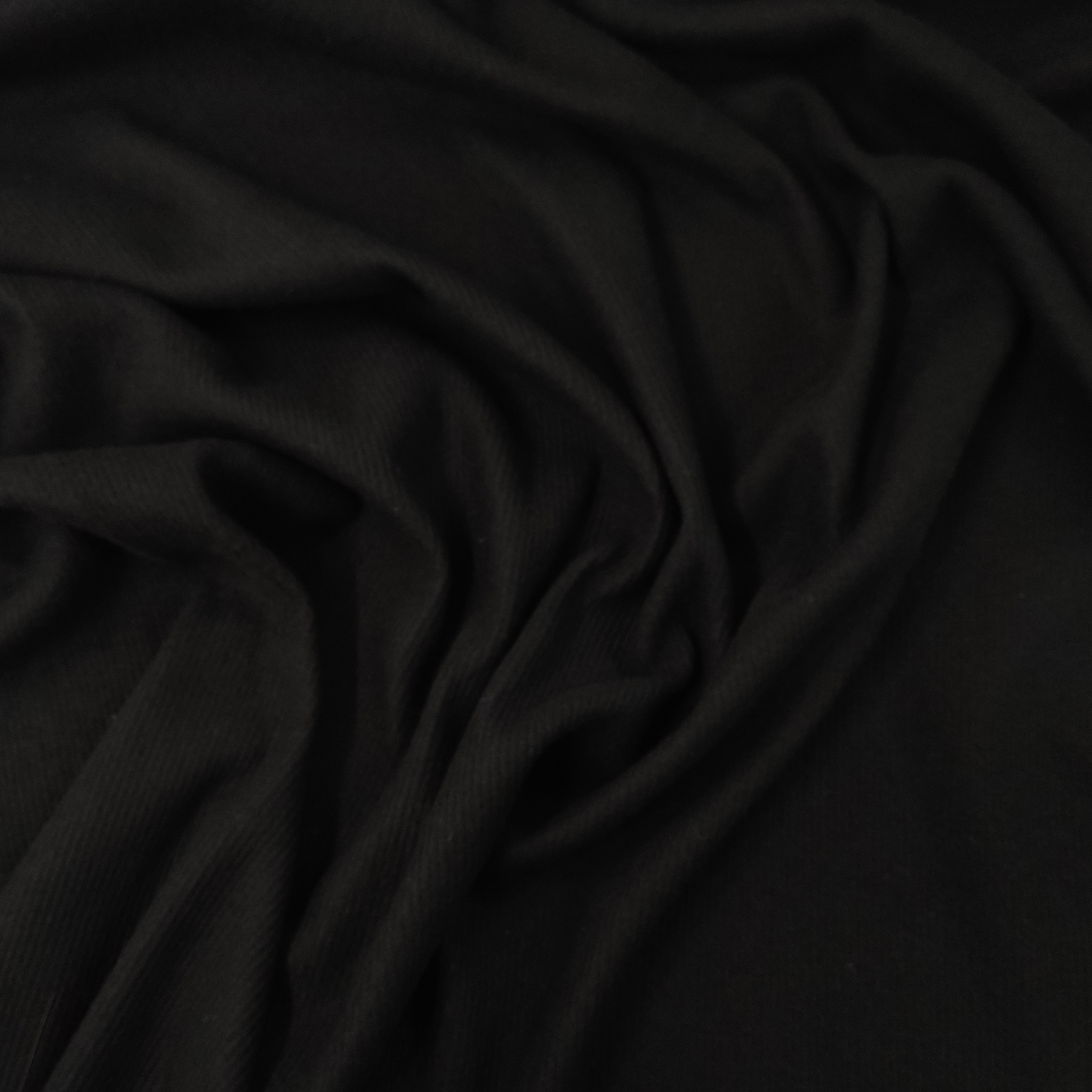 Maglia Mano Cachemire Costina Caldo Cotone Nero 