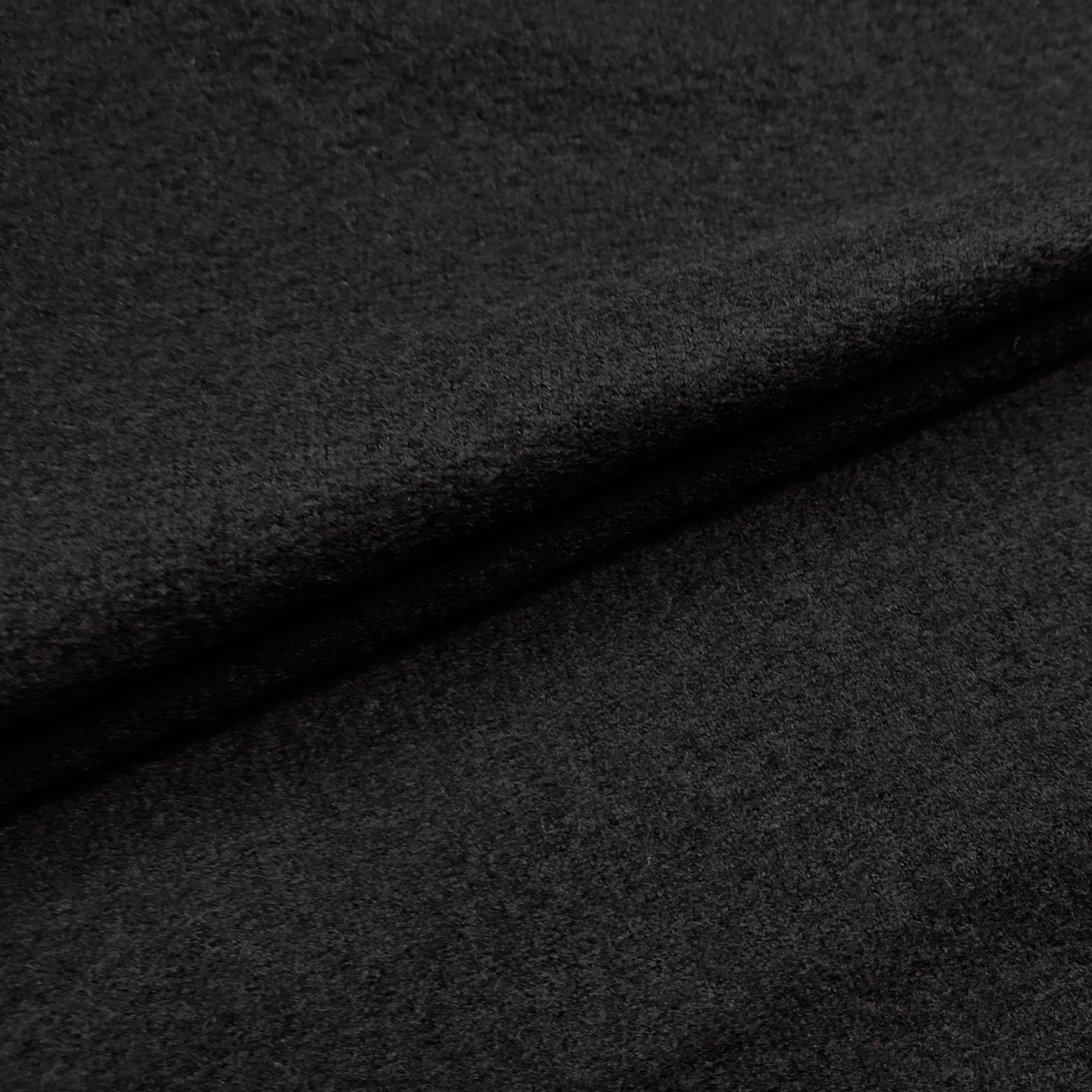 Tessuto Pura Lana Tinta Unita Nero