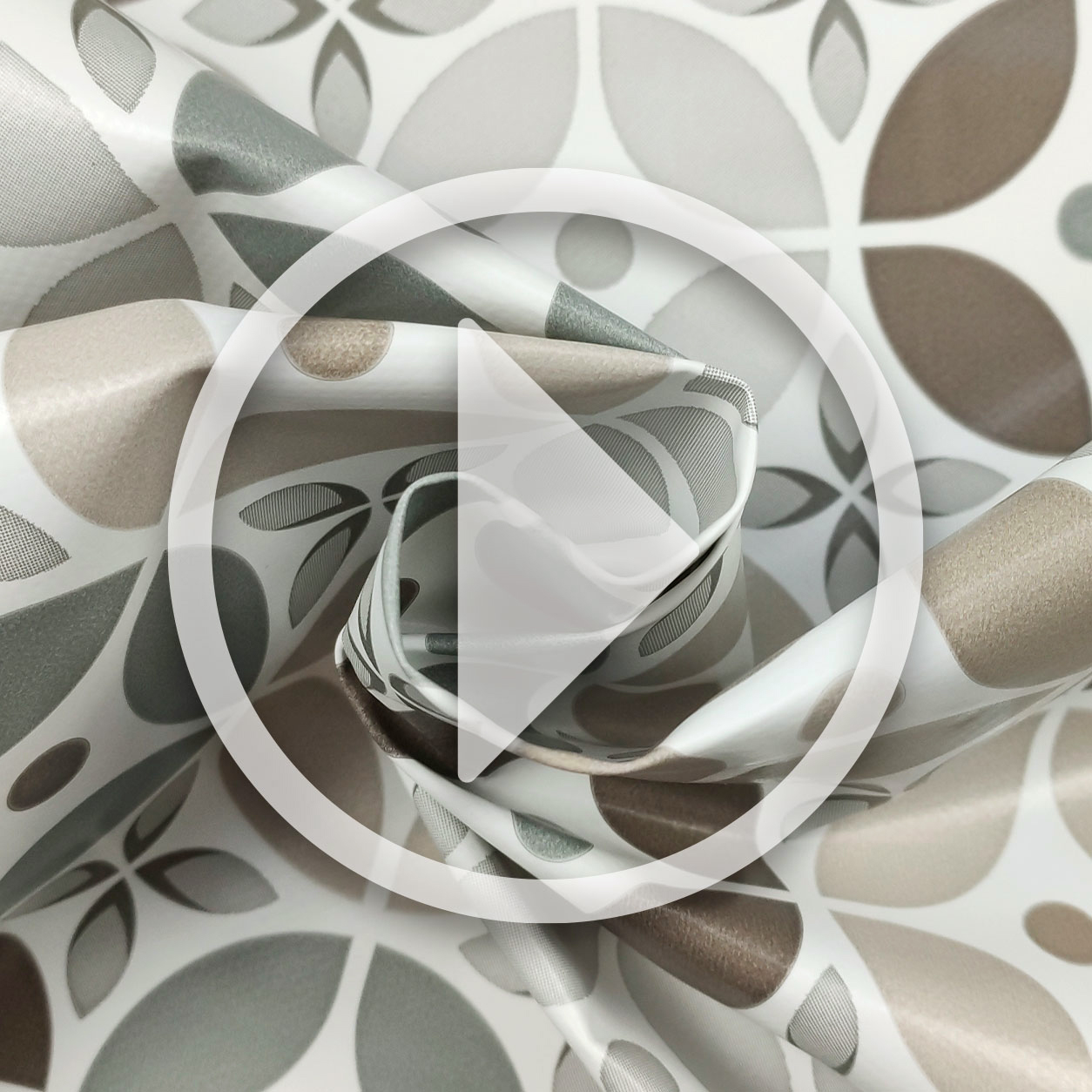 Tessuto Tovaglia Plastificata Fiori e Geometrie  Image