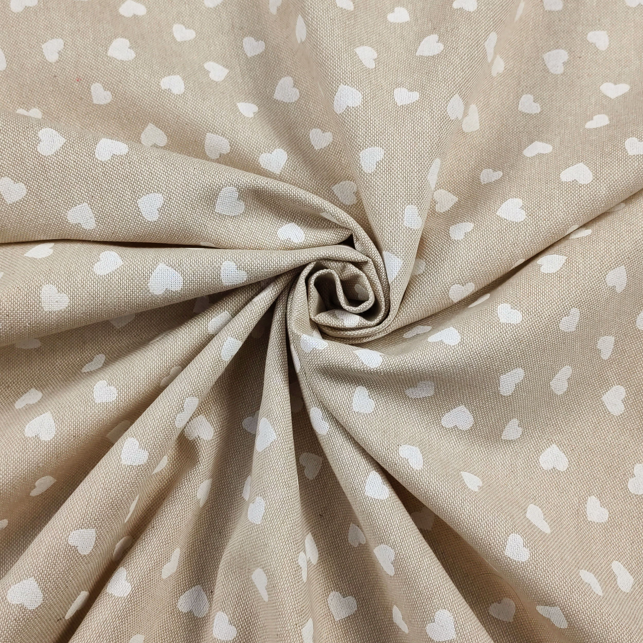 Panama Cuori Bianchi Sfondo Beige Image