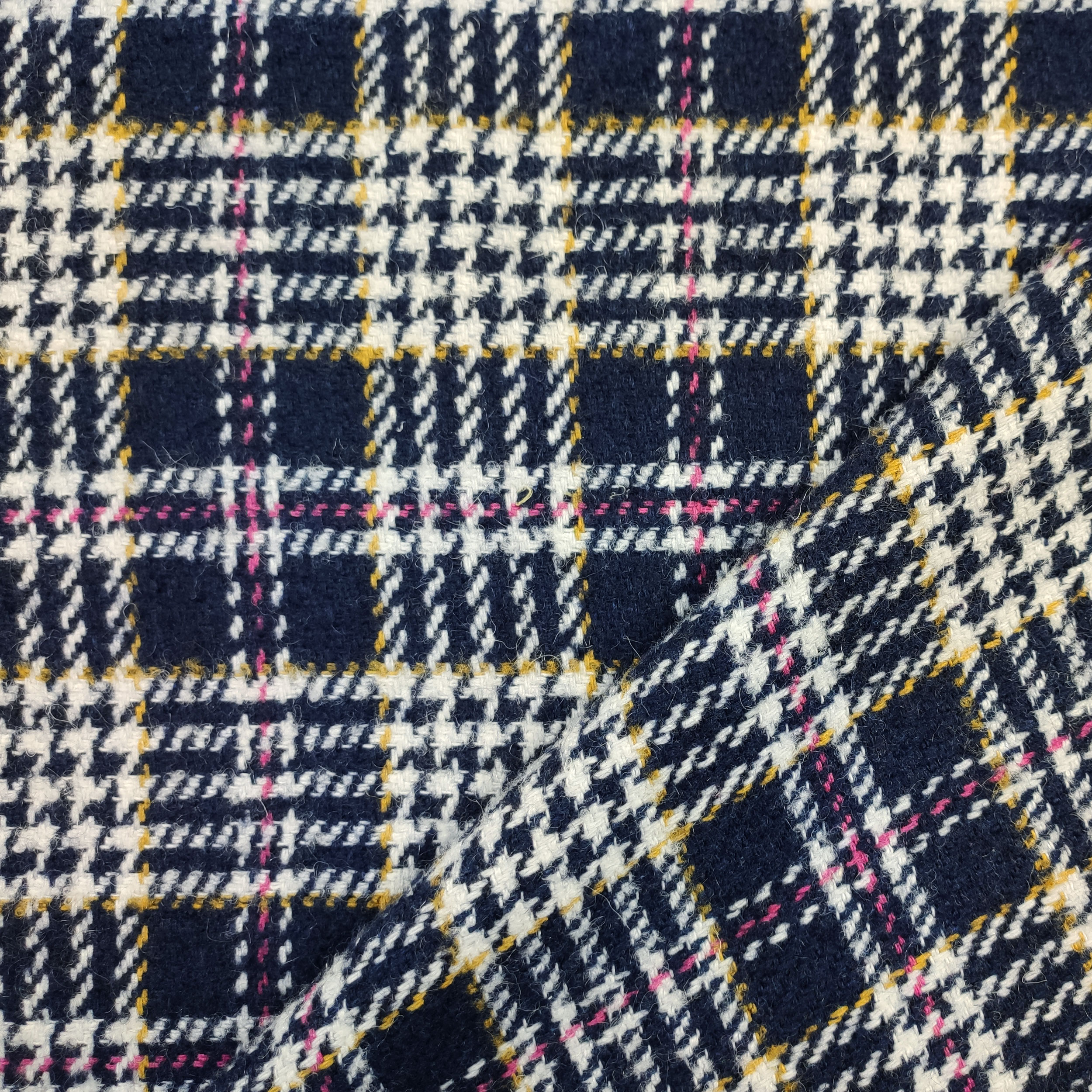 Tartan Pied de Poule Blu Fili Colorati