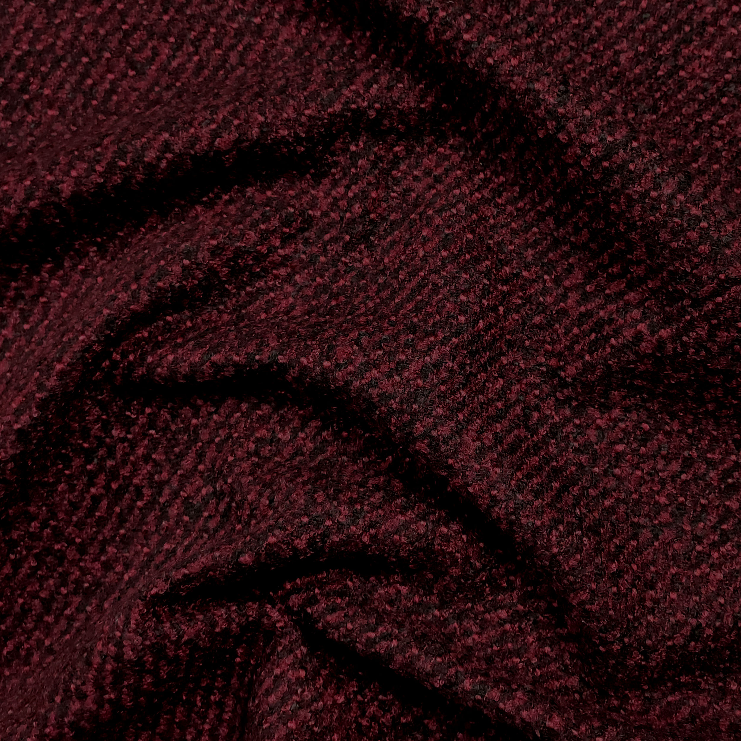 Cappotto Tweed Bordeaux e Nero