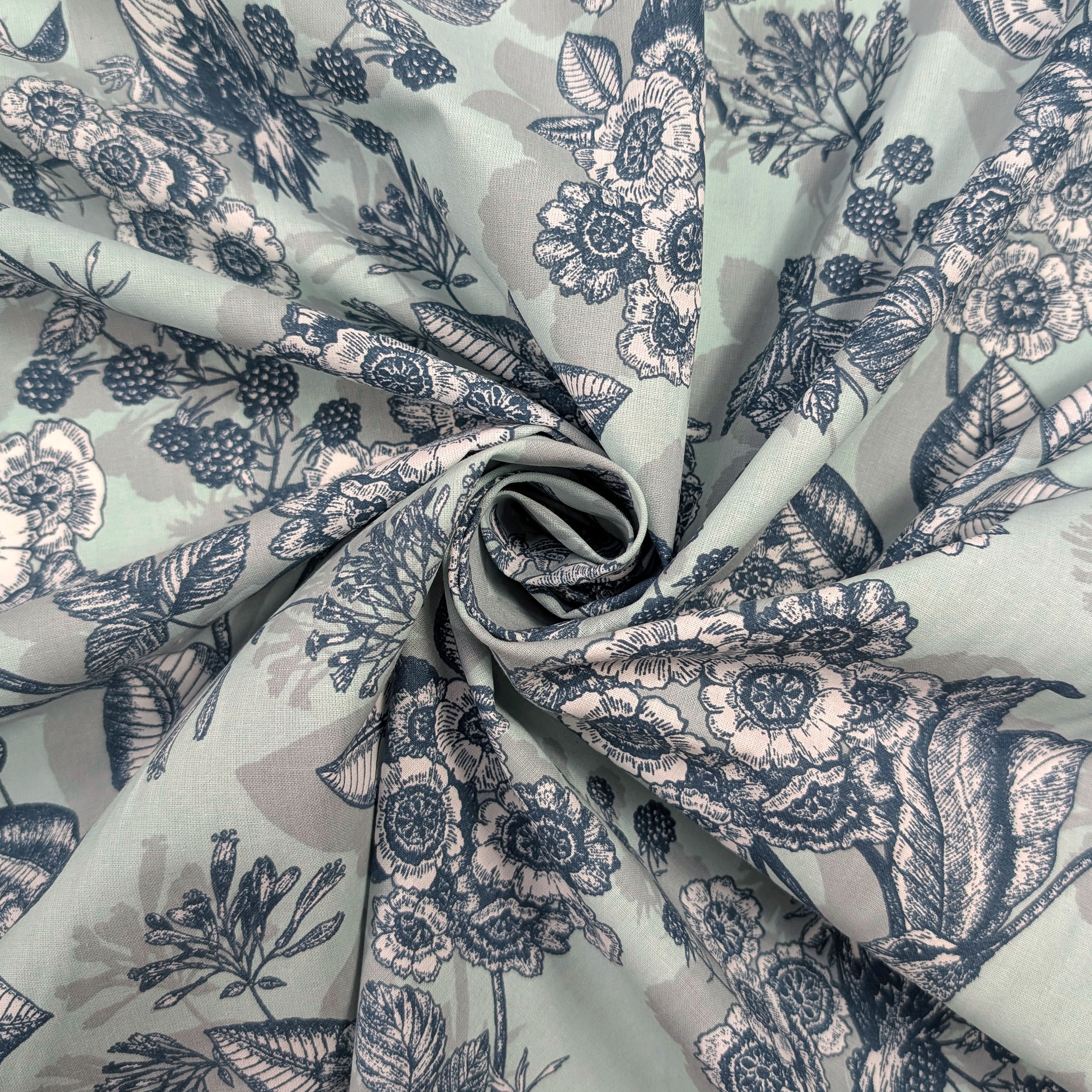 Cotone Fiori Toni Freddi Image
