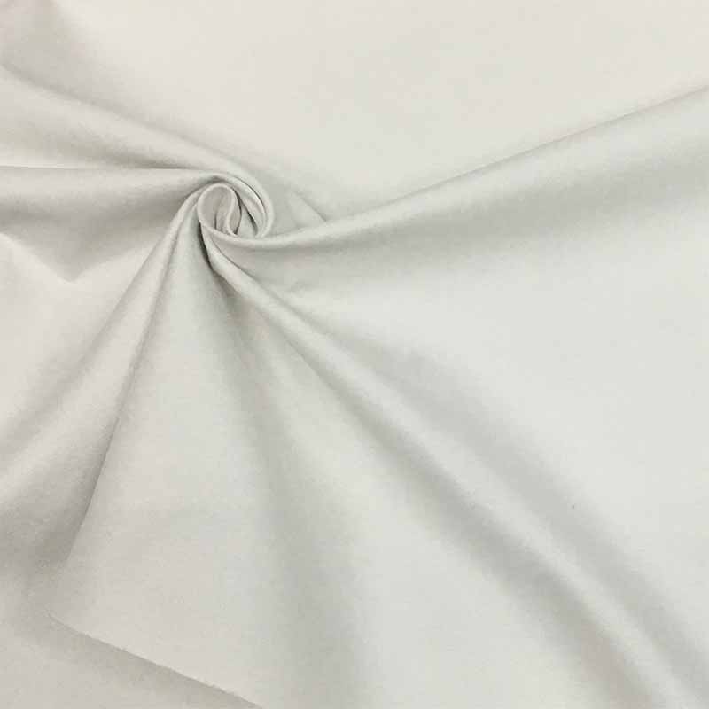 Ritaglio Tessuto Nubuck Effetto Scamosciato Bianco 90x140 cm