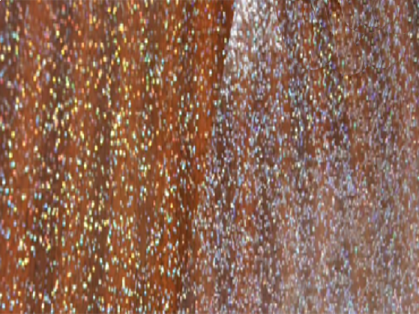 Tovaglia Plastificata Trasparente Glitter Oro