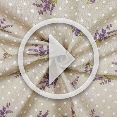 Tovaglia Resinata Pois Bianchi e Lavanda Image