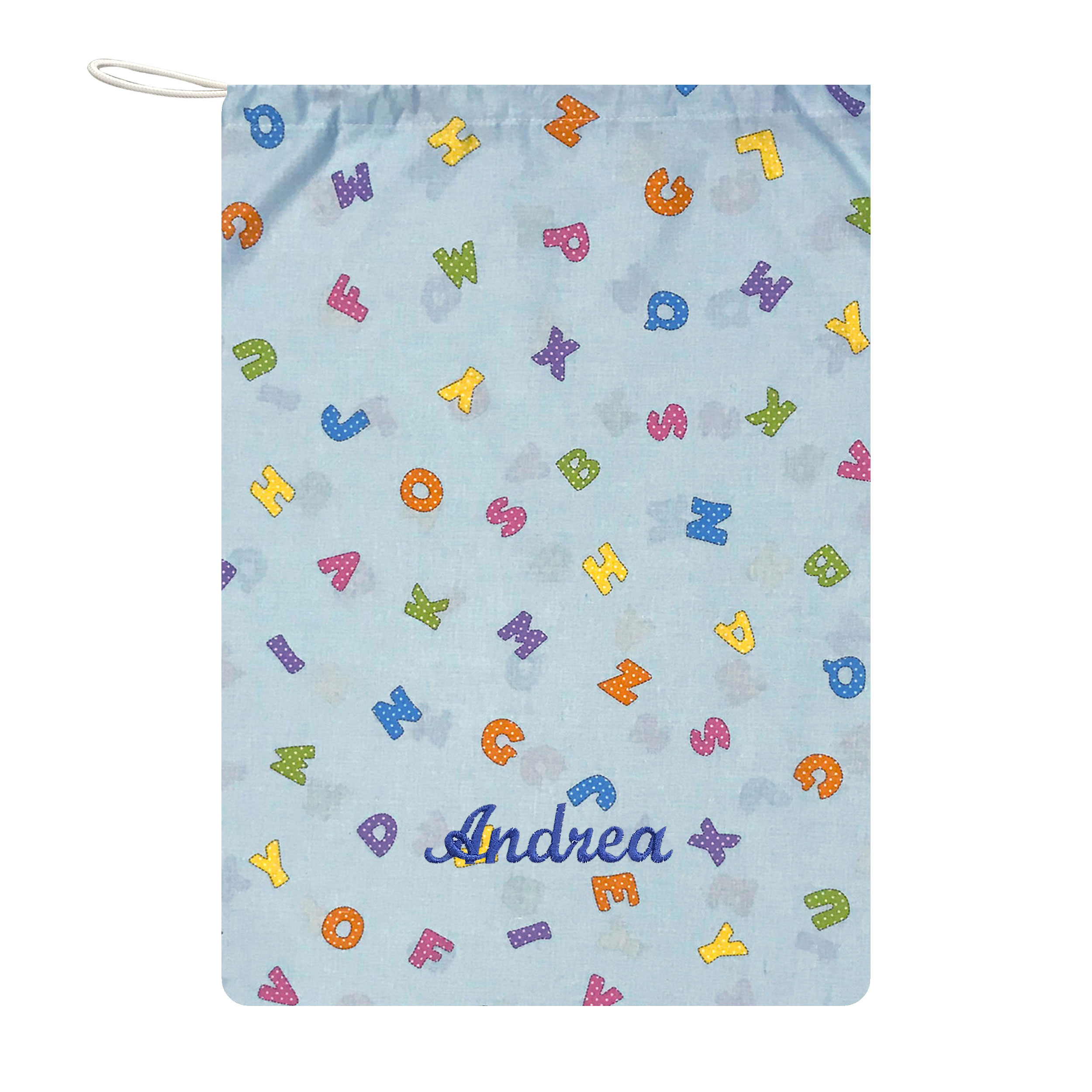 Sacchetto Asilo Lettere Azzurro Image