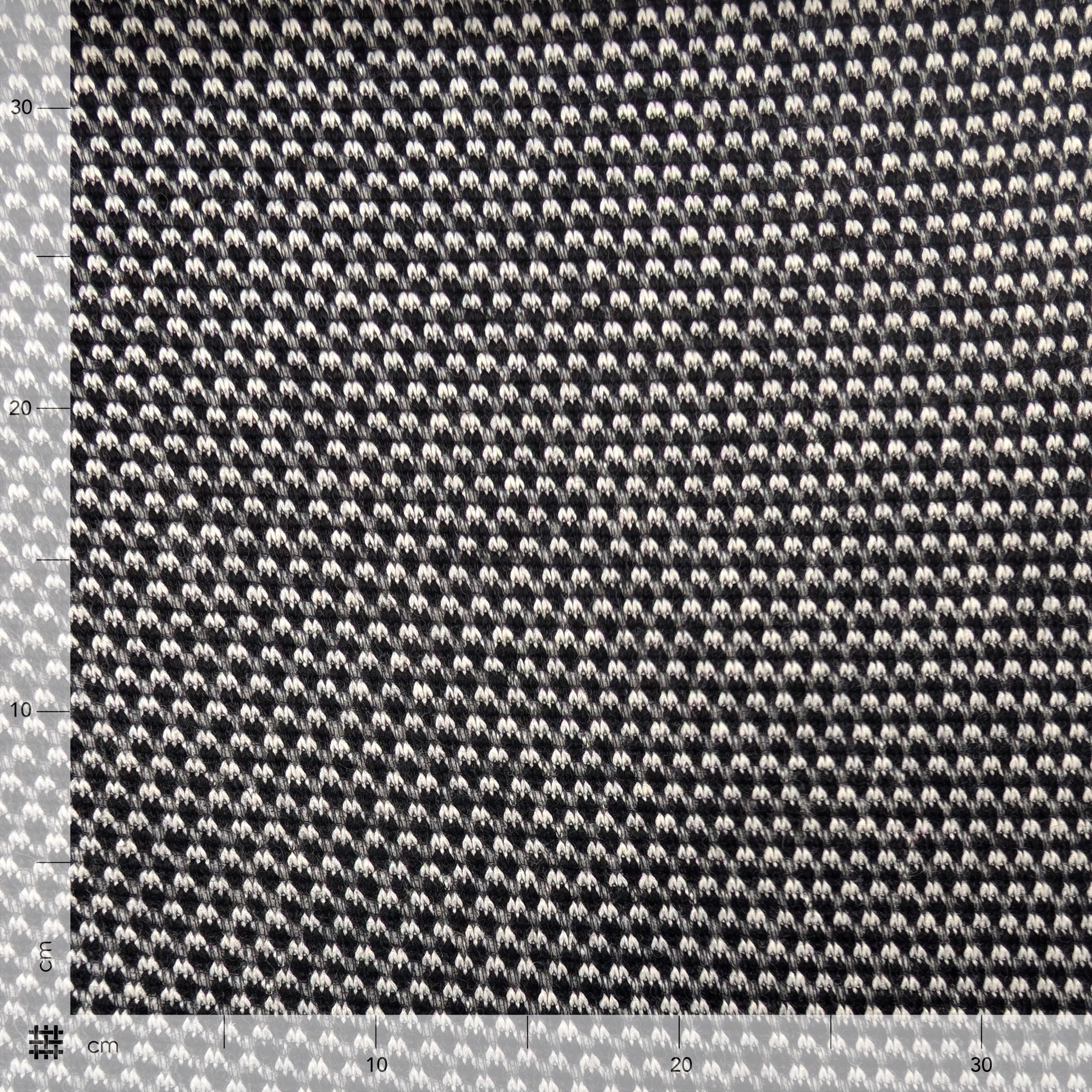 Cappotto Effetto Maglia Bianco e Nero Image