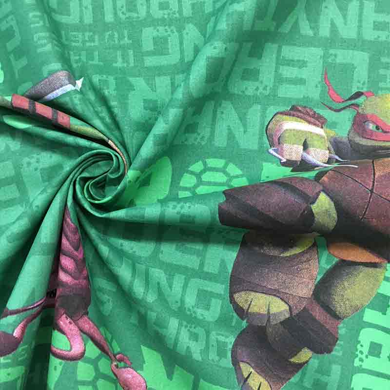 Tessuto Cotone Tartarughe Ninja Rosa